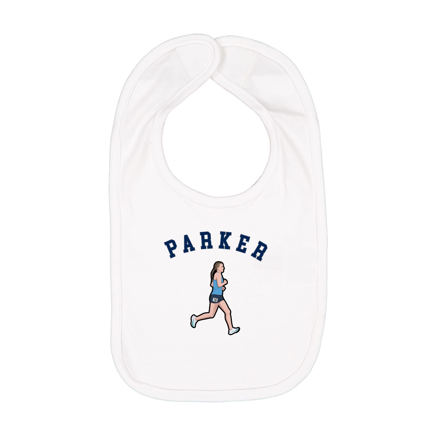 Infant Bib — Shirsey Arch in White