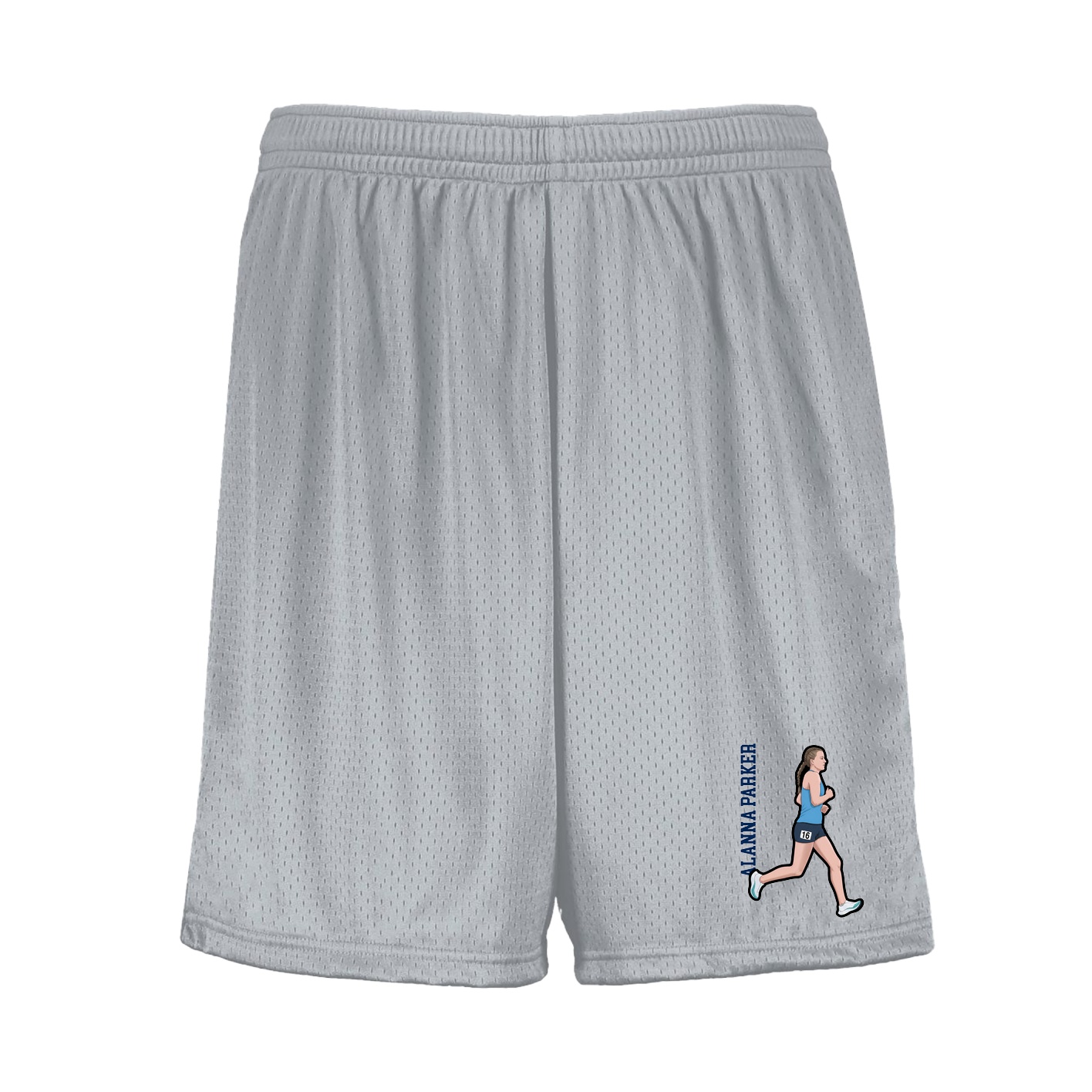 Shorts — Name Vertical in Silver