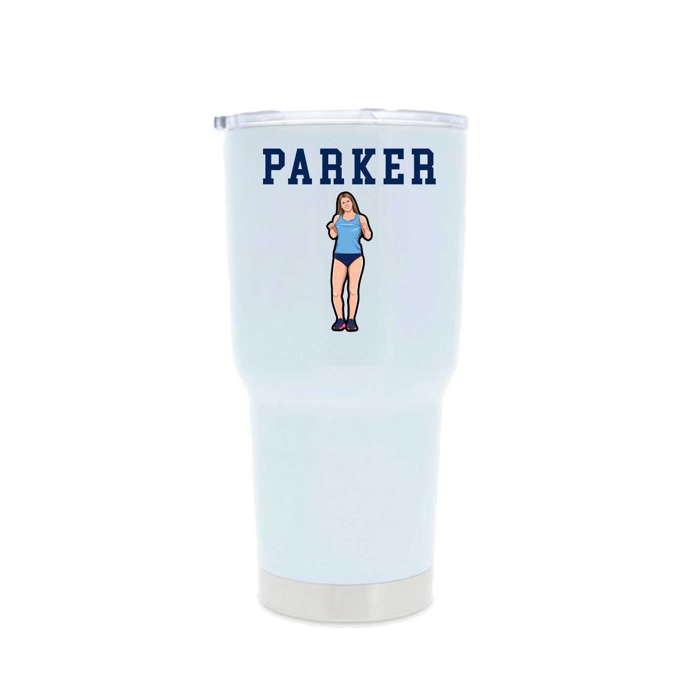 30oz Stainless Steel Tumbler — Shirsey in White