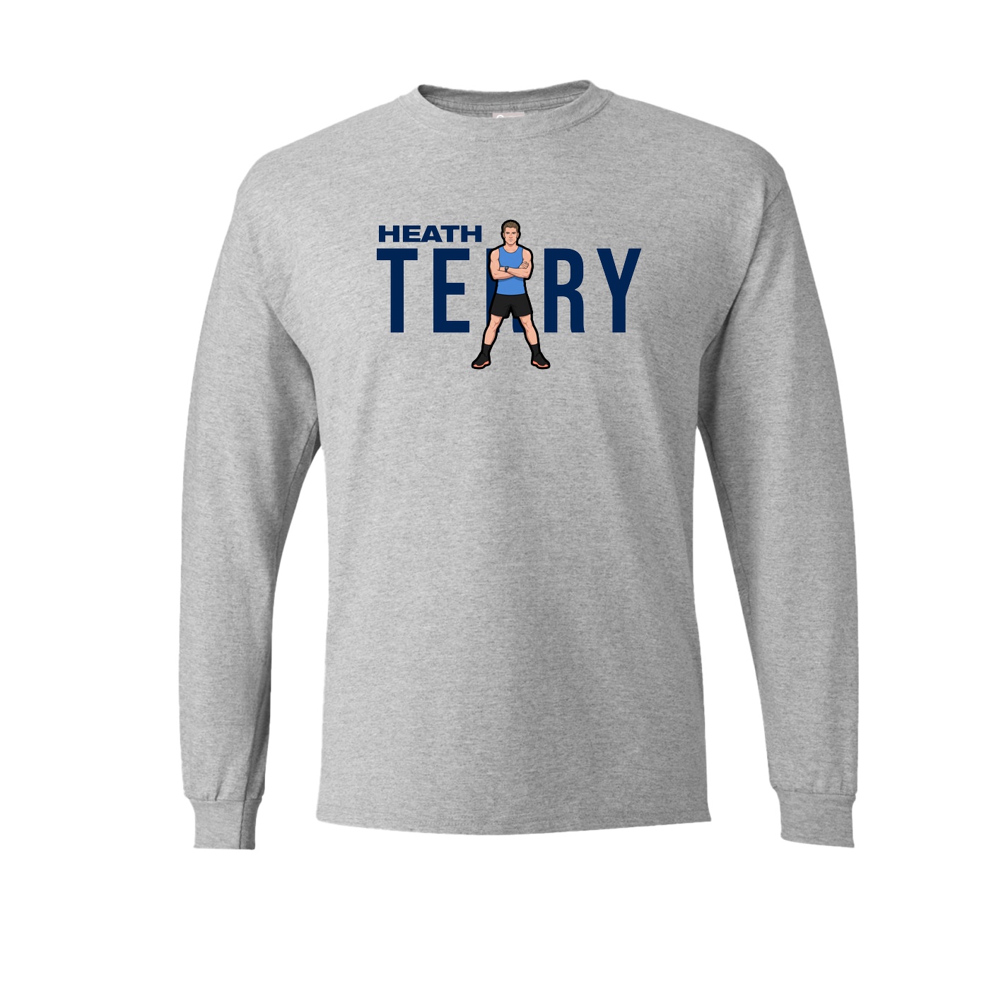 Long Sleeve Tee — Player Name in Grey
