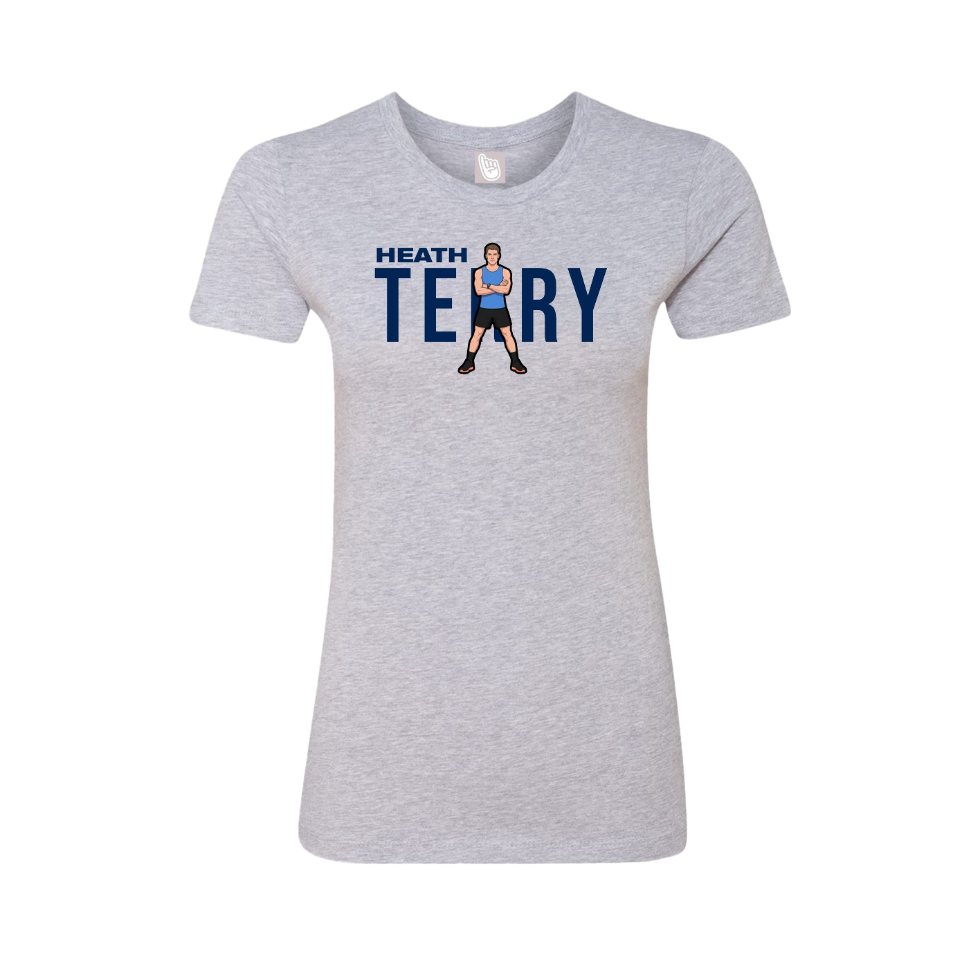 Fitted Women's Tee — Player Name in Grey