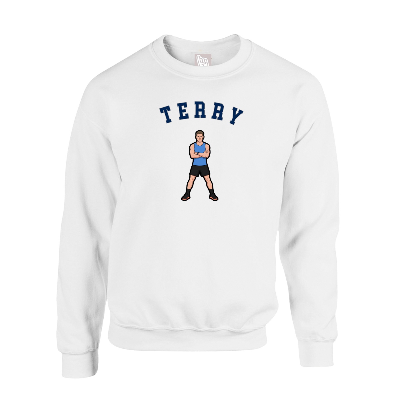 Fleece Crew — Shirsey Arch in White
