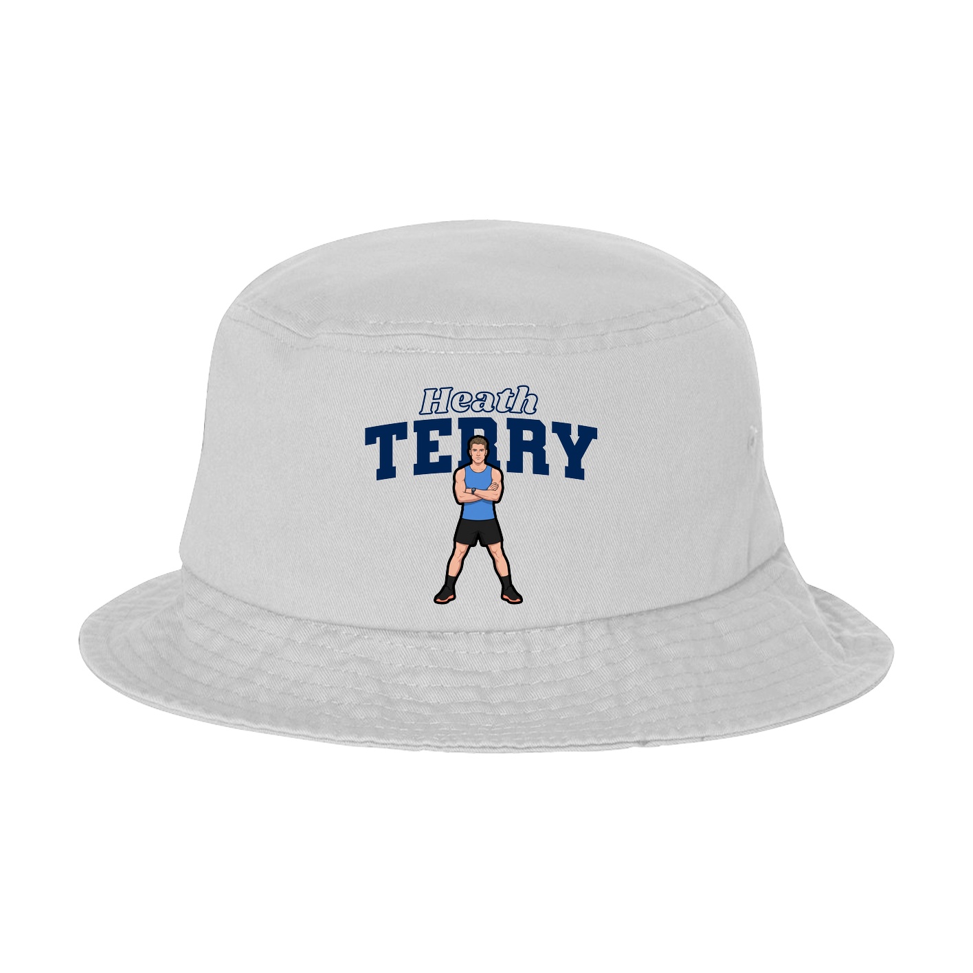 Bucket Cap — Name Arch in White