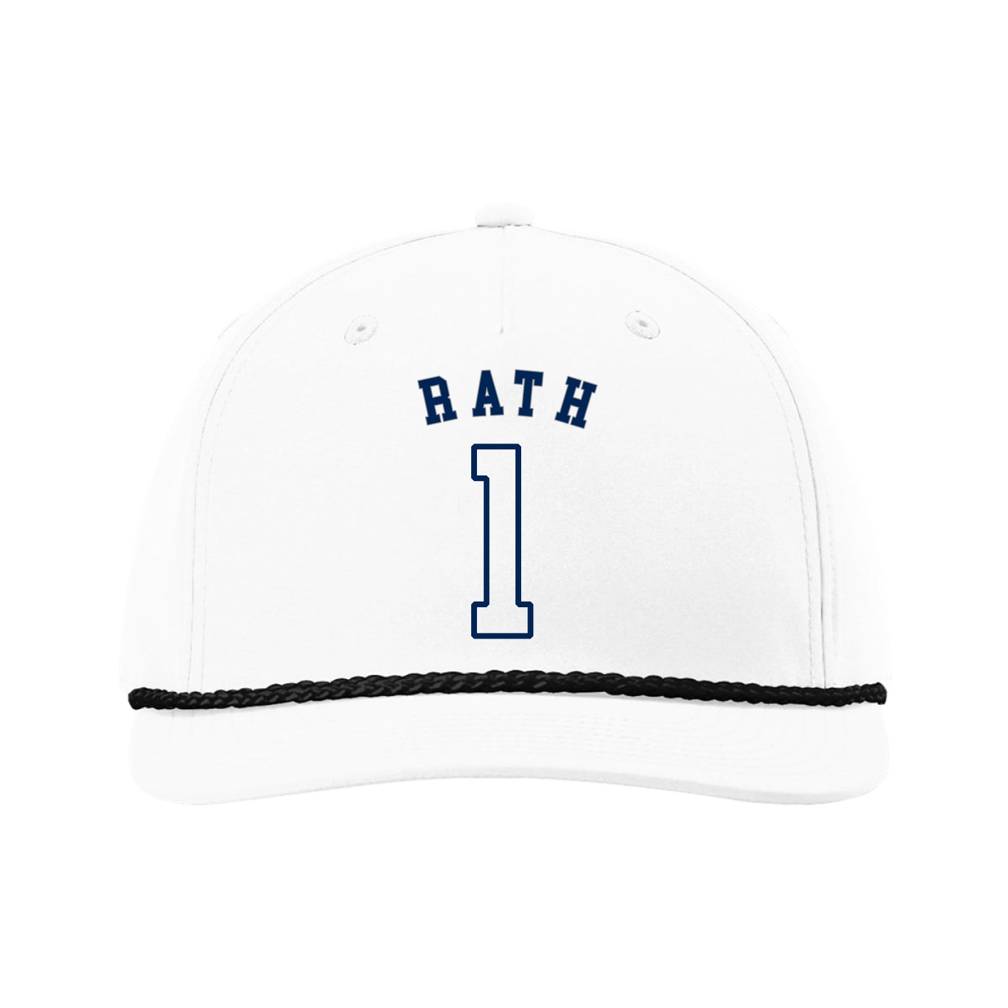 Five-Panel Classic Rope Cap — Shirsey Arch in White