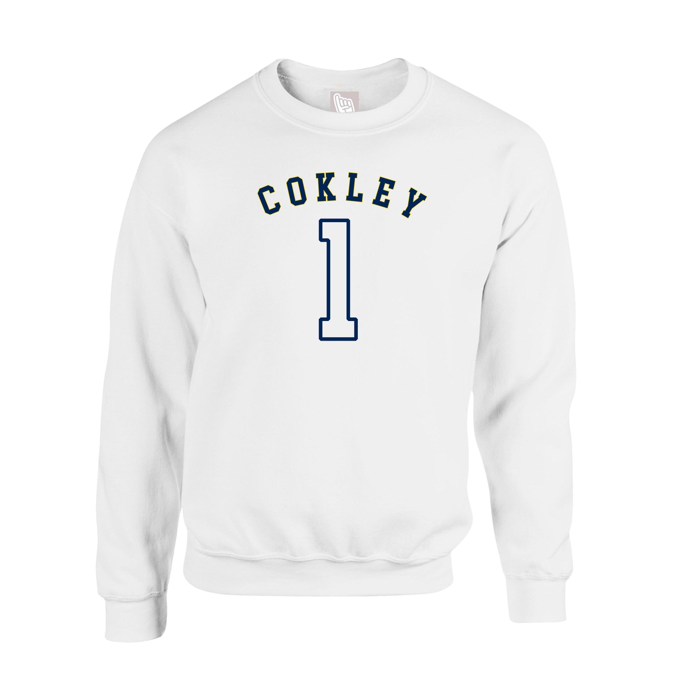Fleece Crew — Shirsey Arch in White