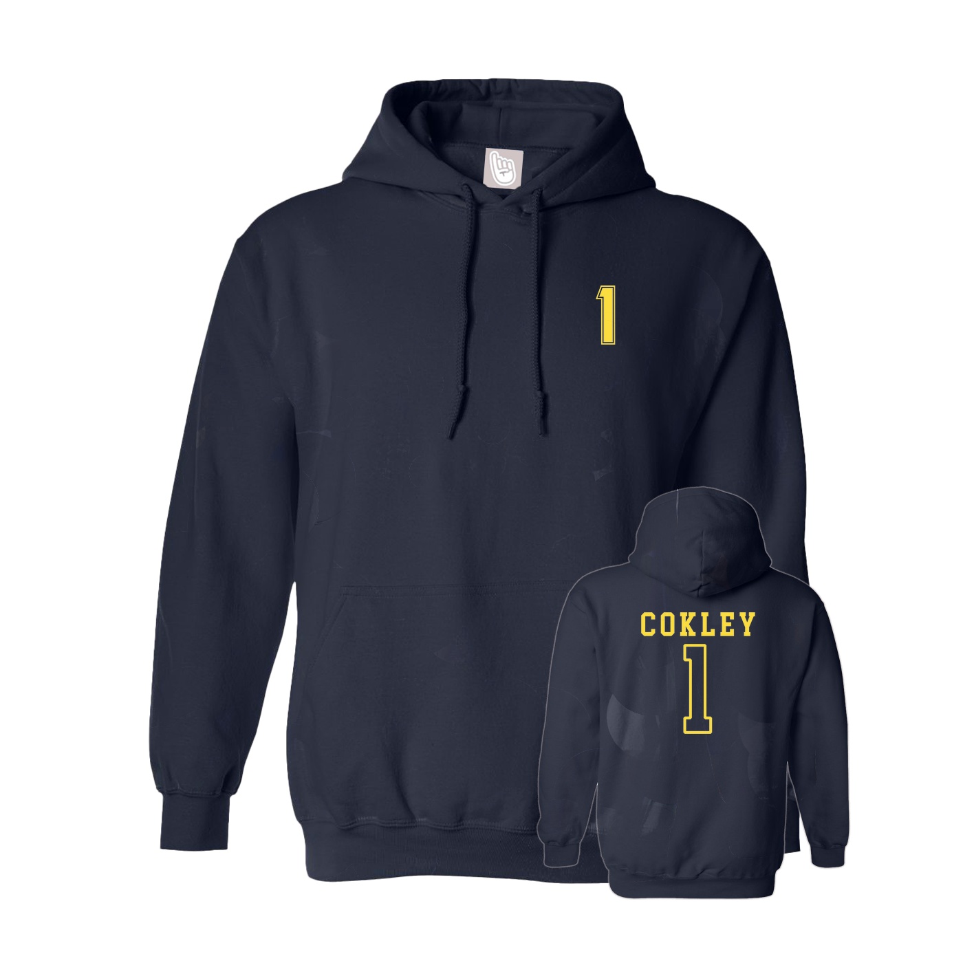 Hoodie — Chest Back in Navy