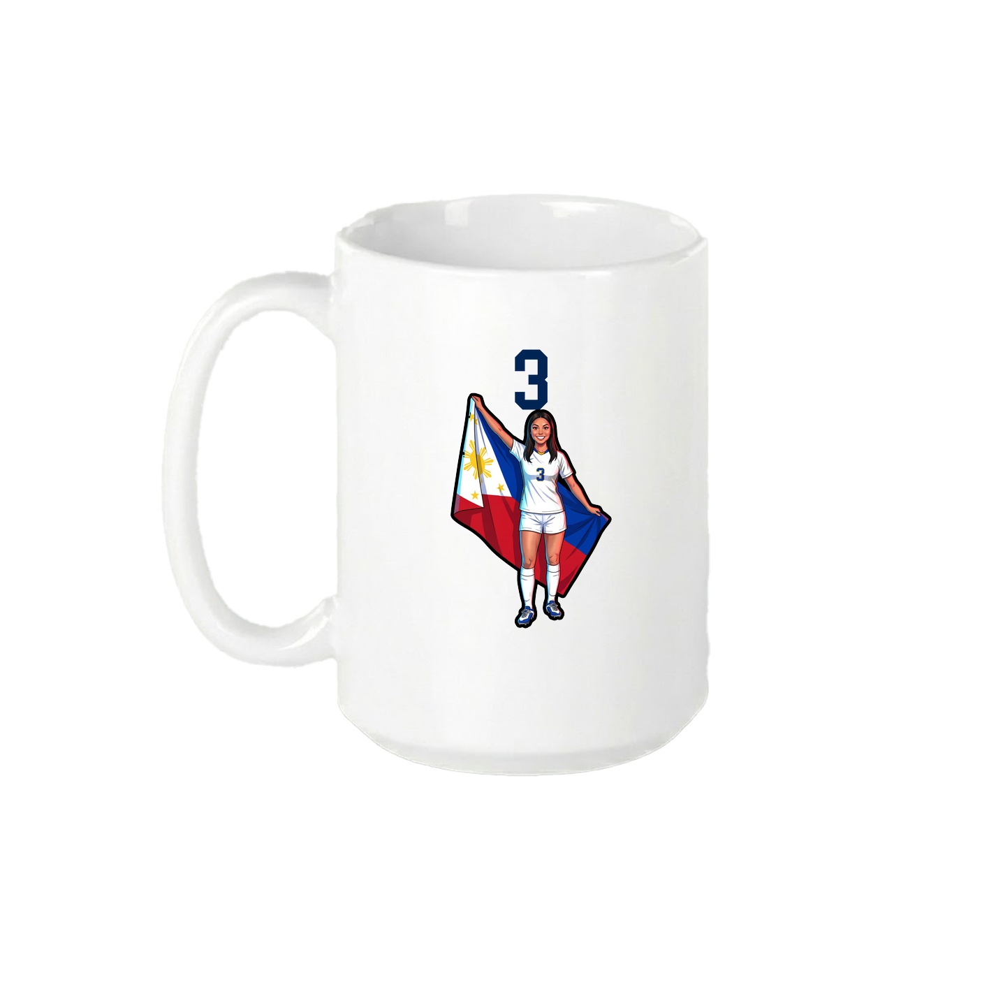 15oz Coffee Mug — Number Top in White