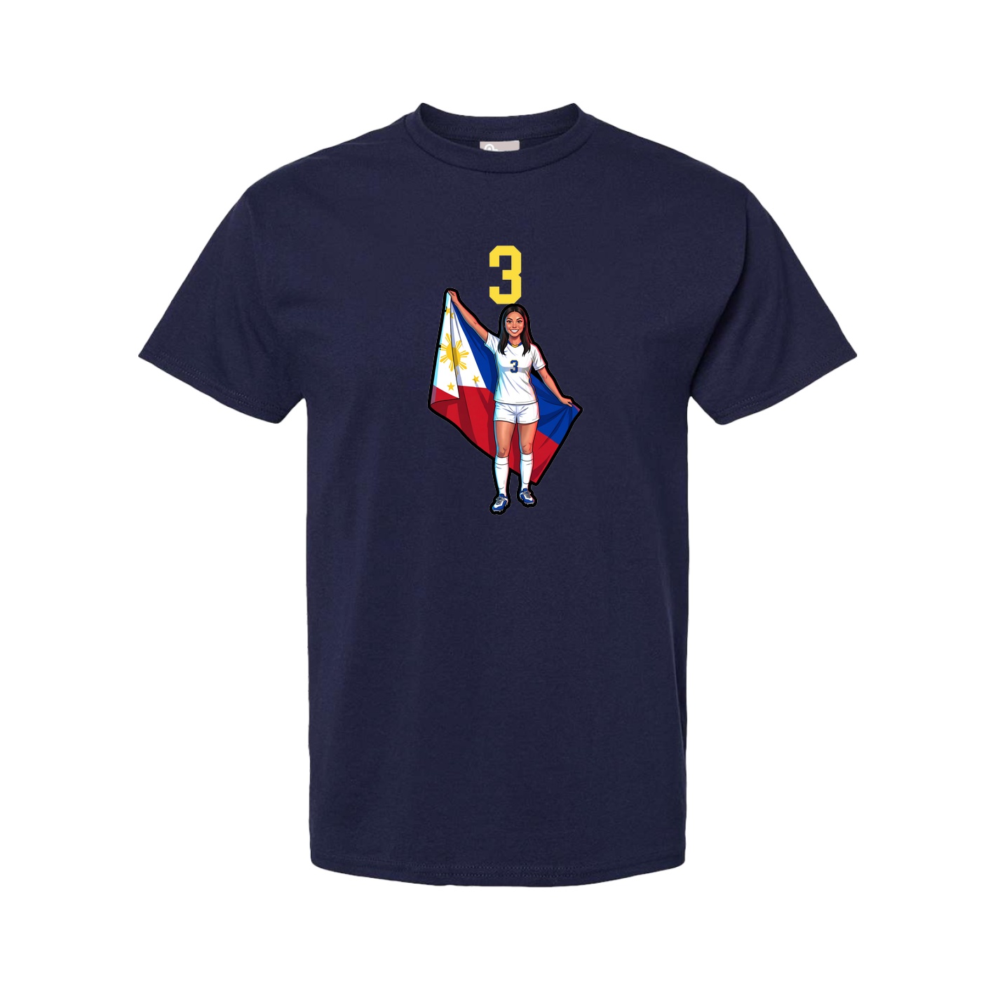 Youth Tee — Number Top in Navy