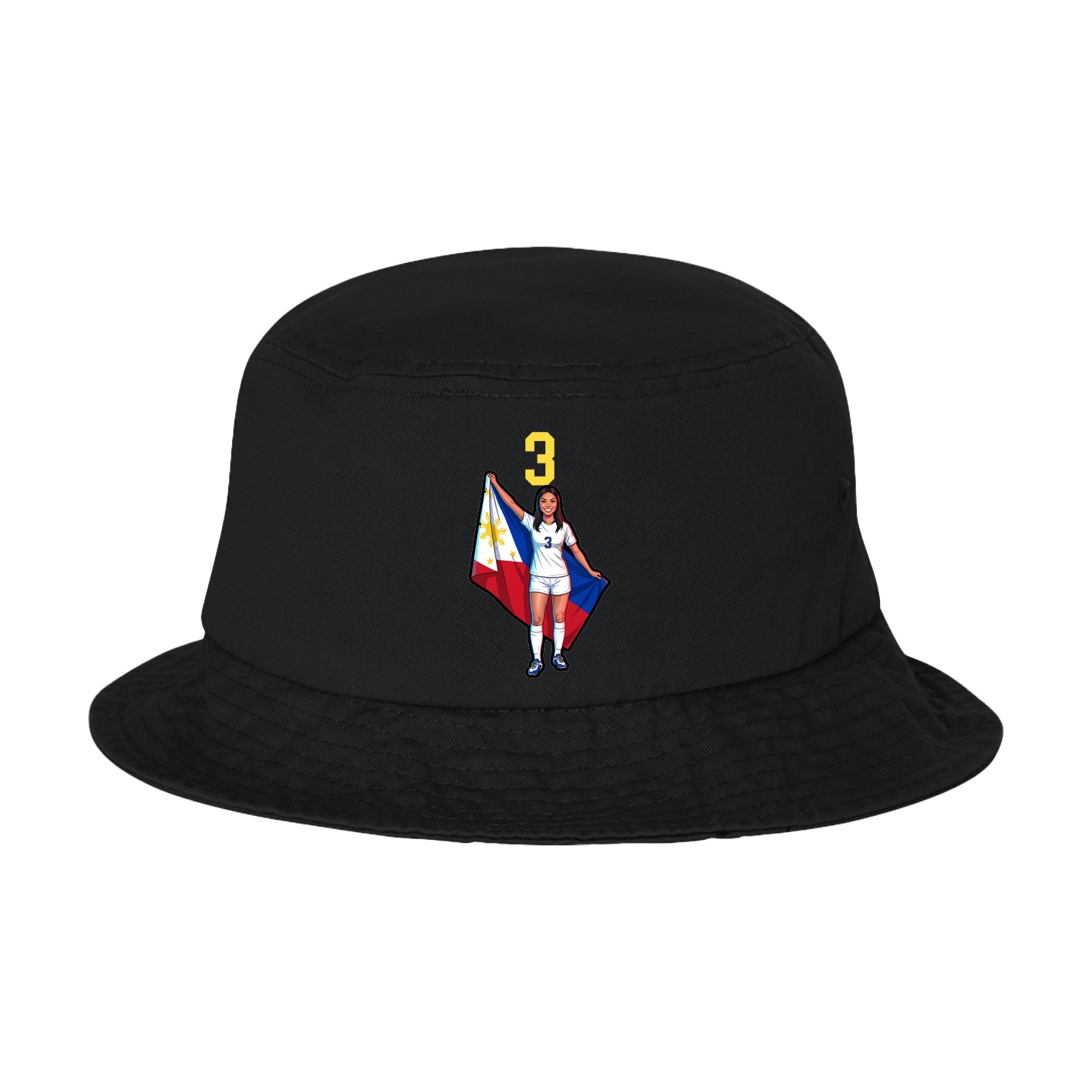 Bucket Cap — Number Top in Black