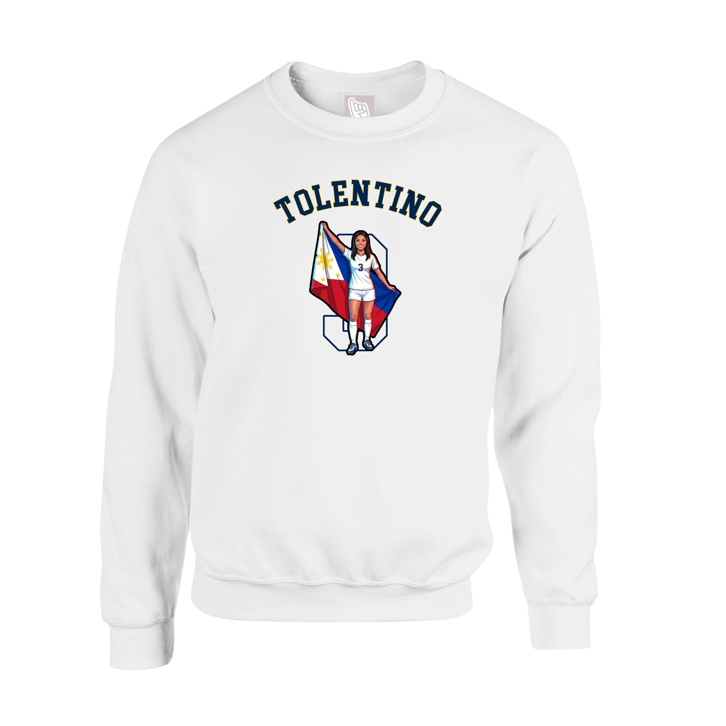 Fleece Crew — Shirsey Arch in White