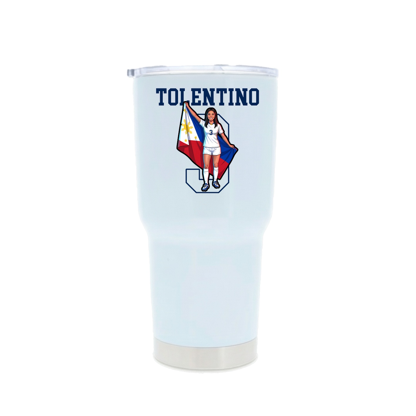30oz Stainless Steel Tumbler — Shirsey in White