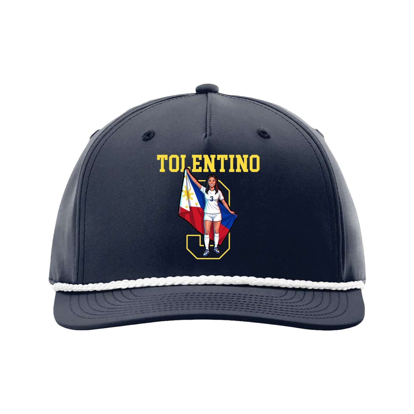 Five-Panel Classic Rope Cap — Shirsey in Navy