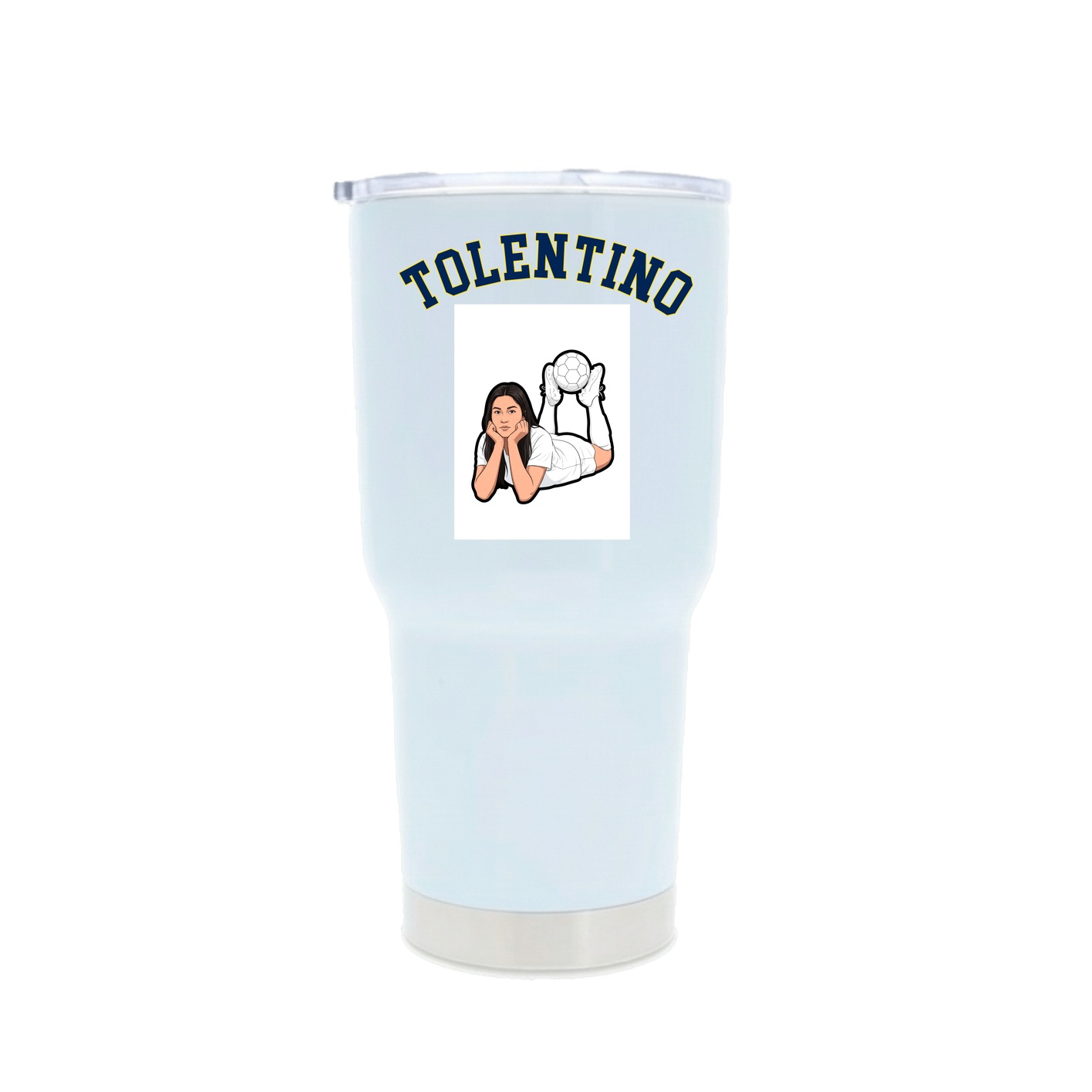 30oz Stainless Steel Tumbler — Shirsey Arch in White