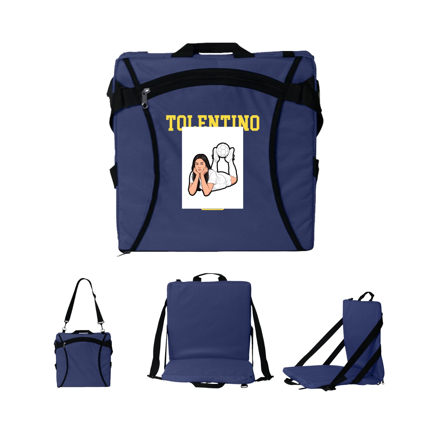 Folding Stadium Seat — Shirsey in Navy