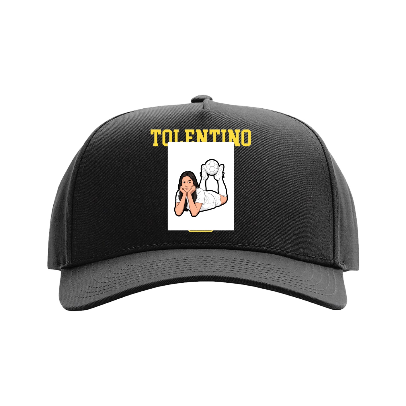 Full Fabric Five-Panel Champ Cap — Shirsey in Black