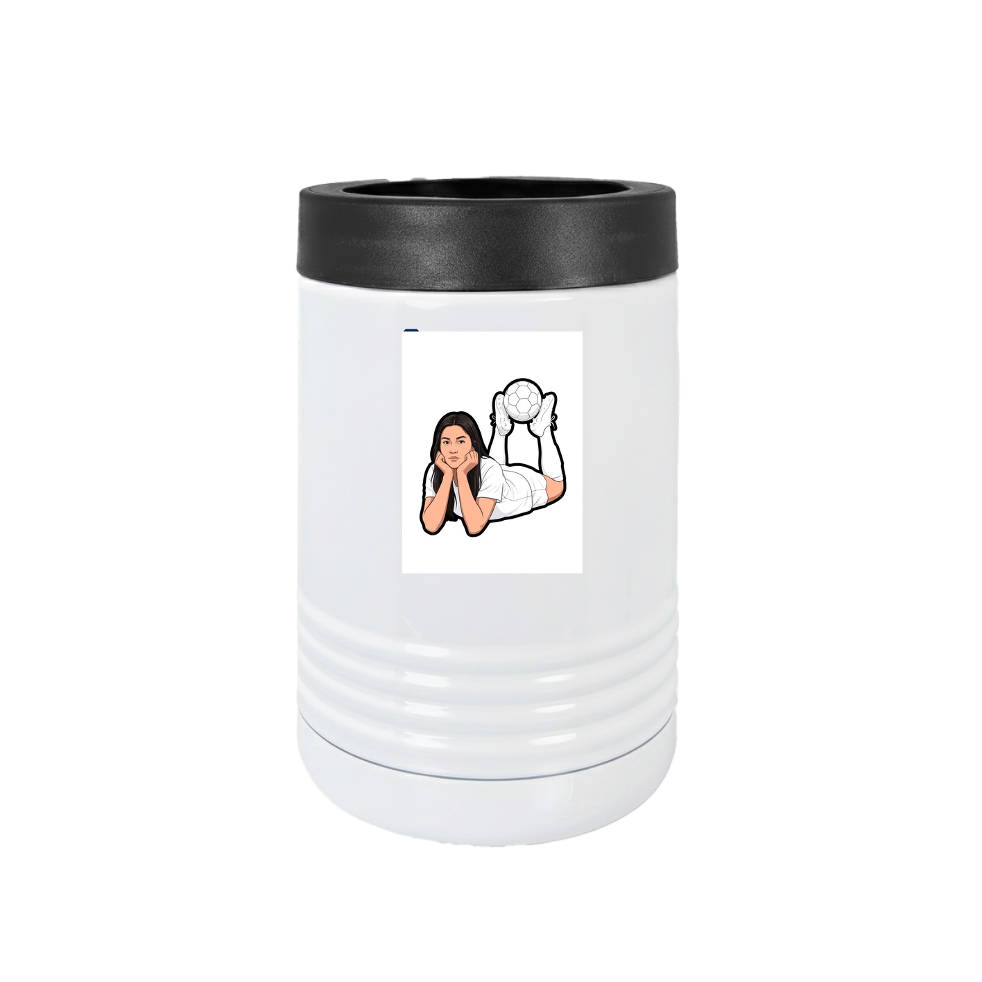 Beverage Holder — Name Vertical in White