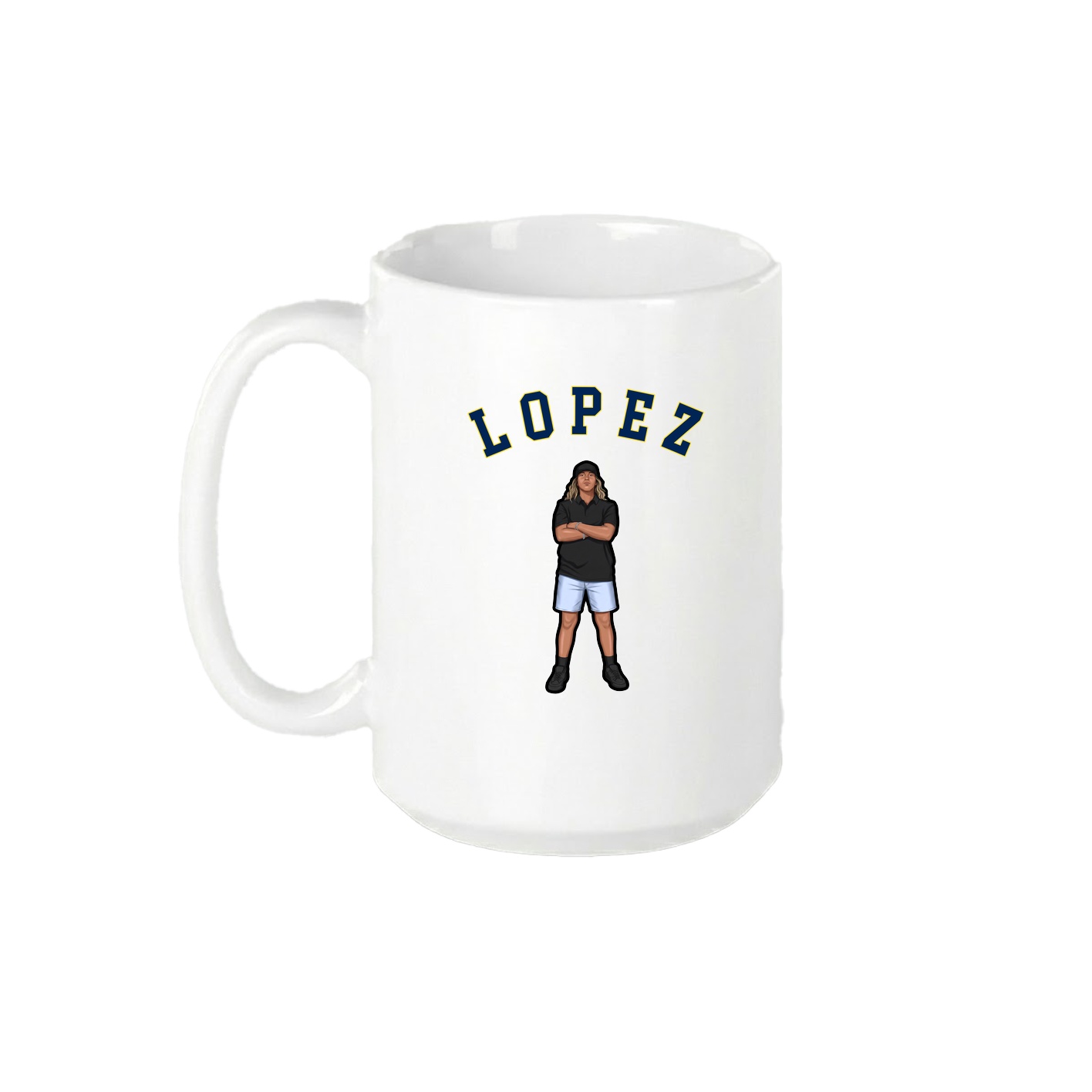 15oz Coffee Mug — Shirsey Arch in White