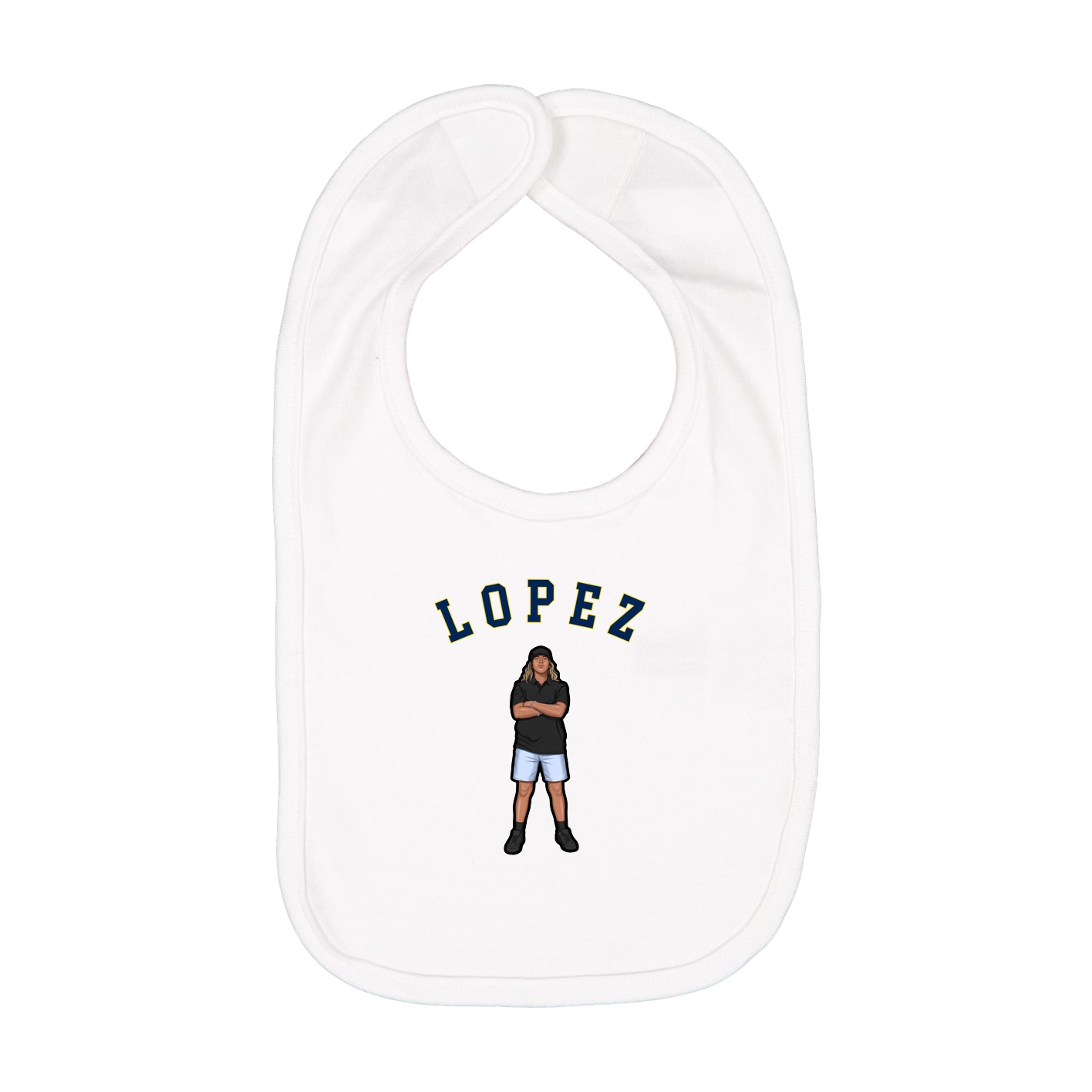 Infant Bib — Shirsey Arch in White