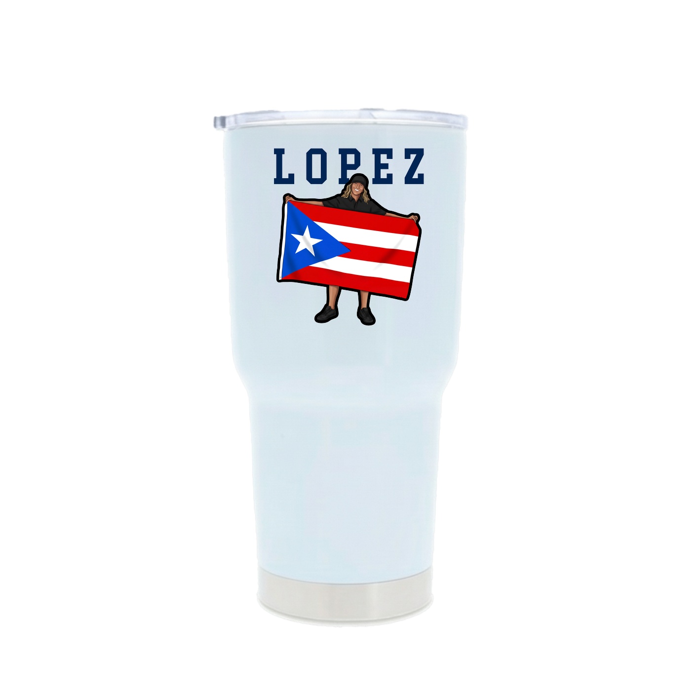 30oz Stainless Steel Tumbler — Shirsey in White