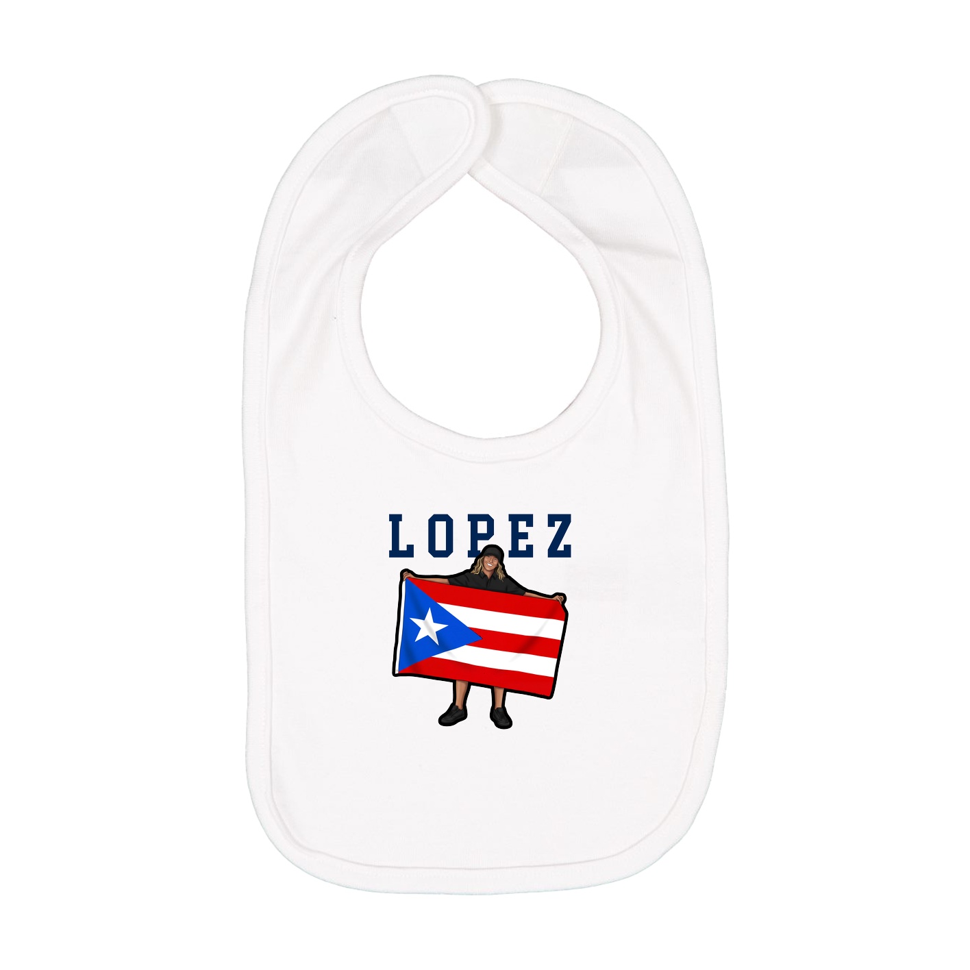 Infant Bib — Shirsey in White