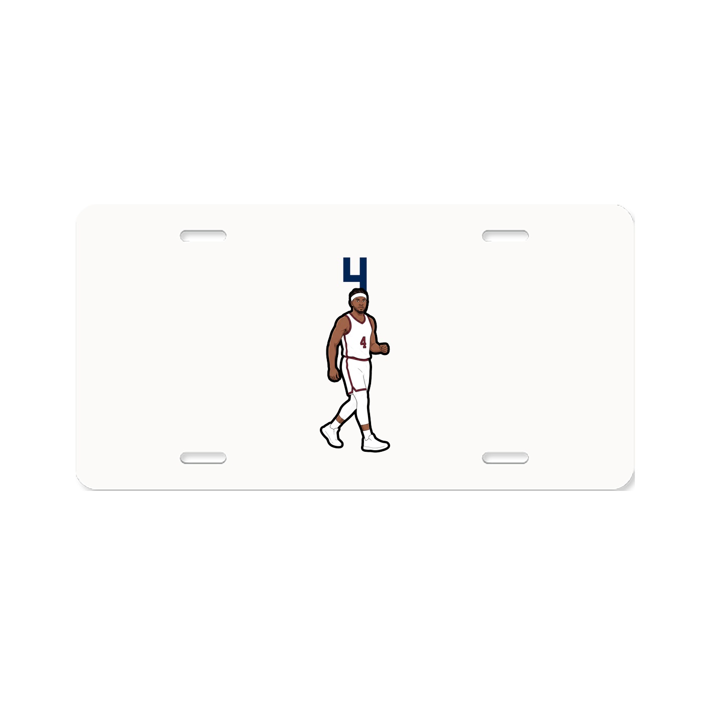 License Plate — Number Top in Classic