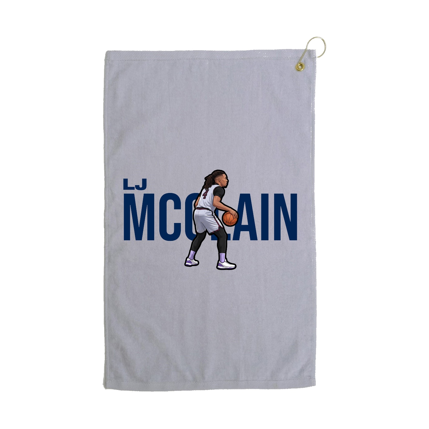 Golf Towel — Player Name in Grey