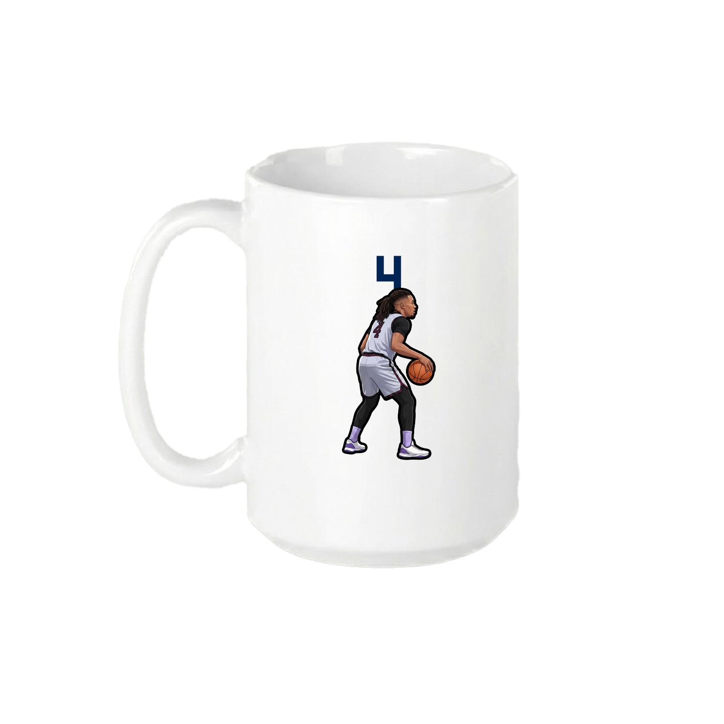 15oz Coffee Mug — Number Top in White