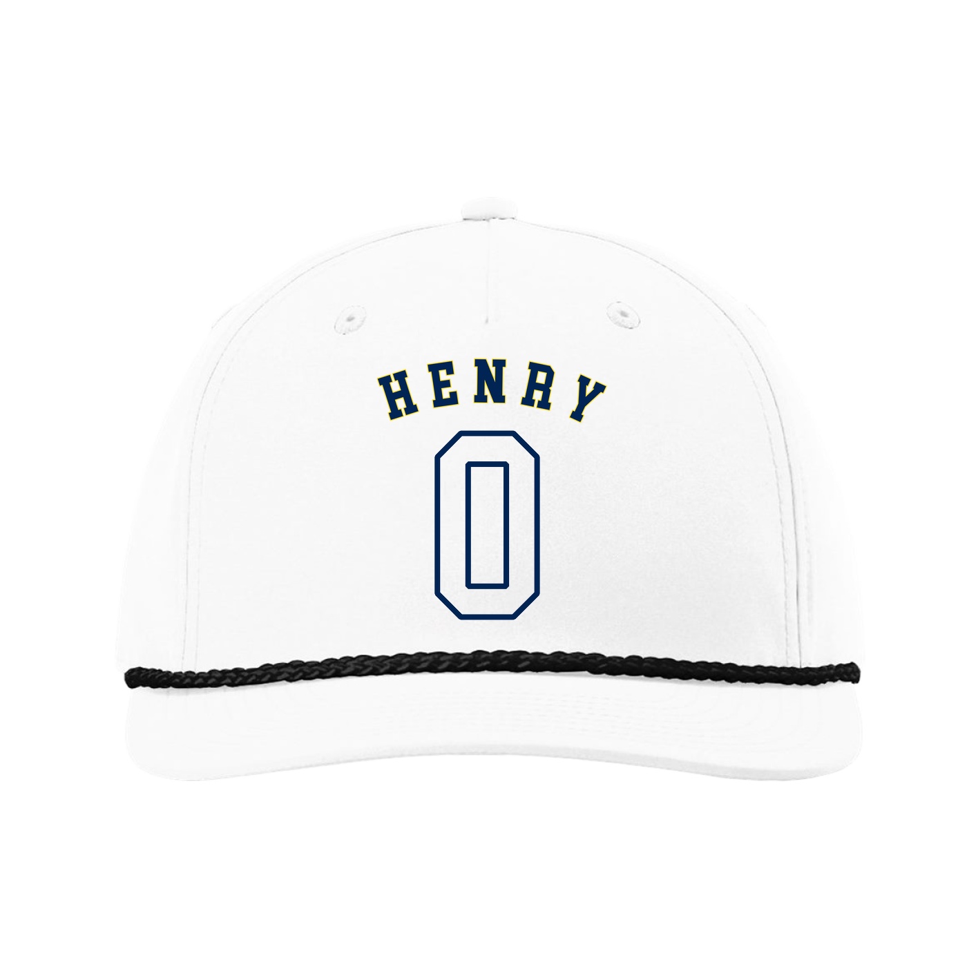 Five-Panel Classic Rope Cap — Shirsey Arch in White