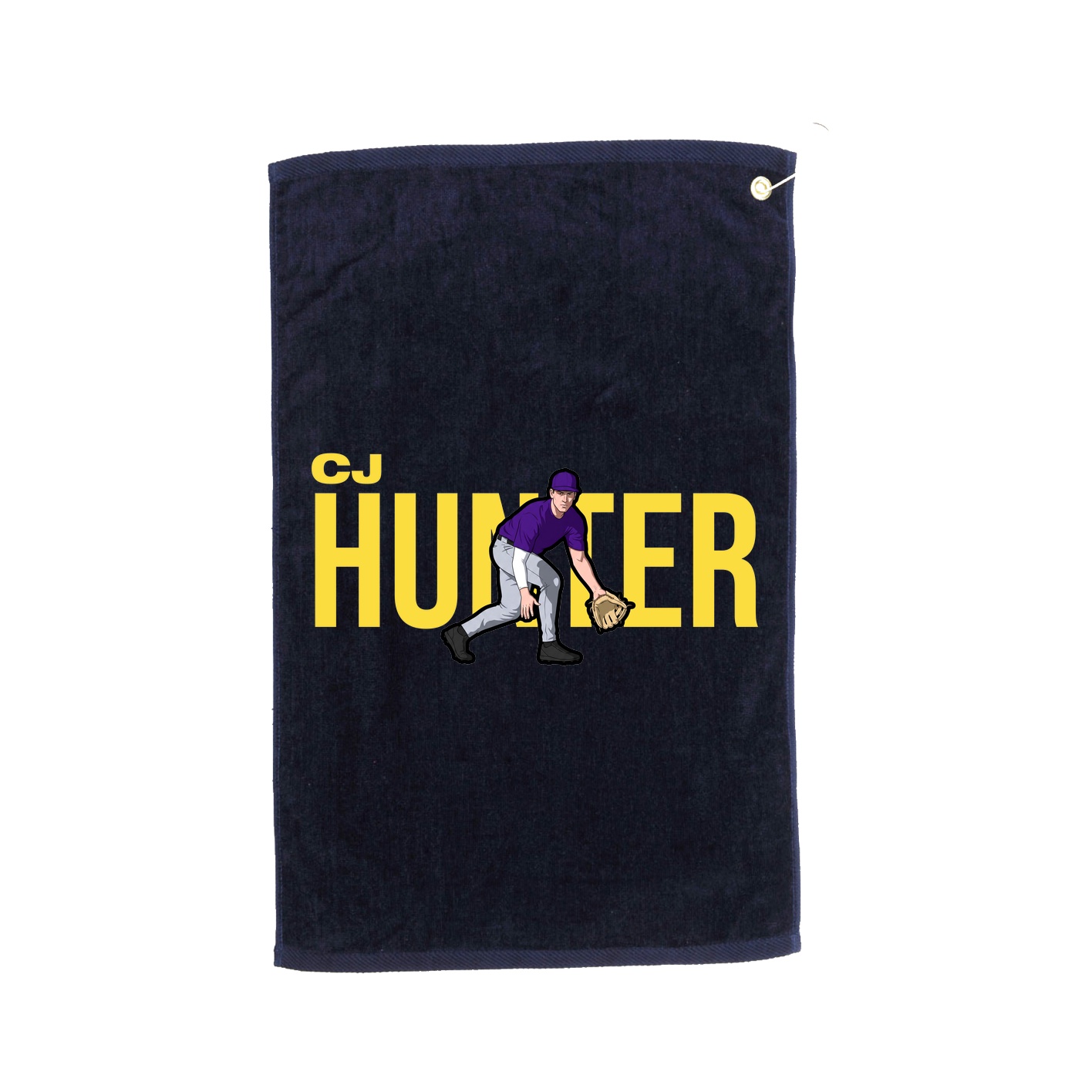 Golf Towel — Player Name in Navy