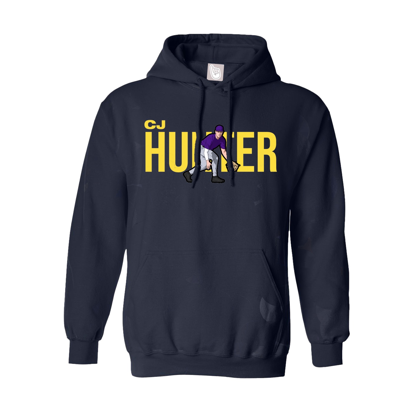 Youth Hoodie — Player Name in Navy