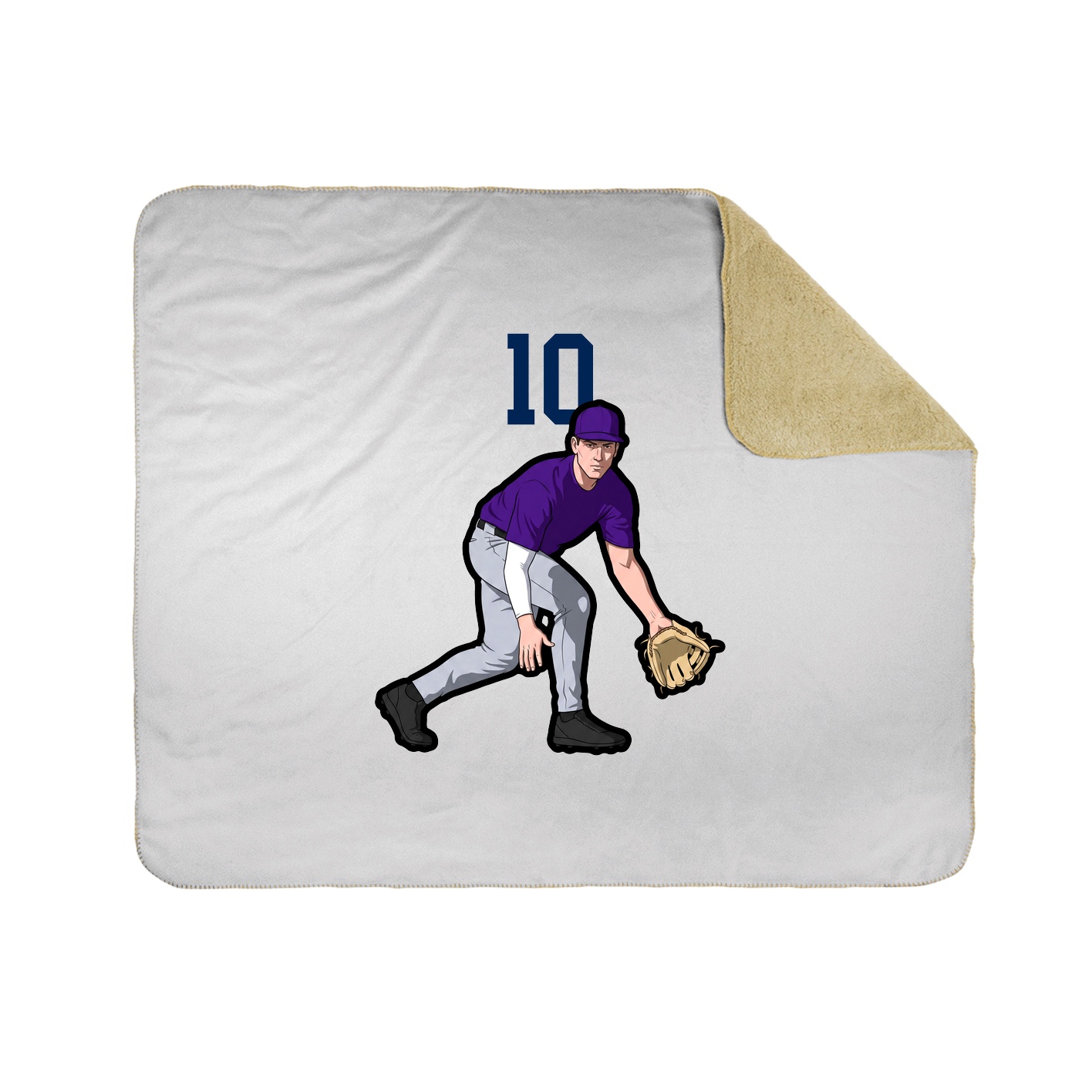 Throw Blanket — Number Top in White