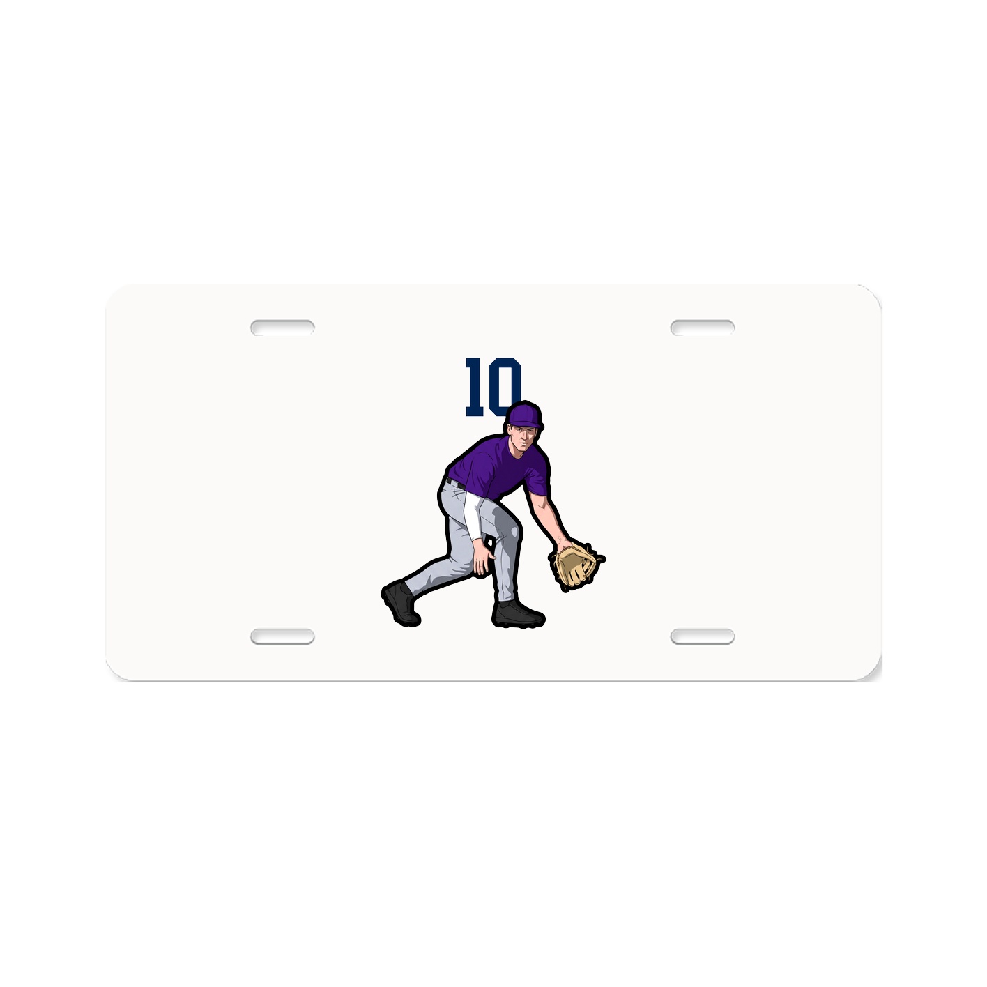 License Plate — Number Top in Classic