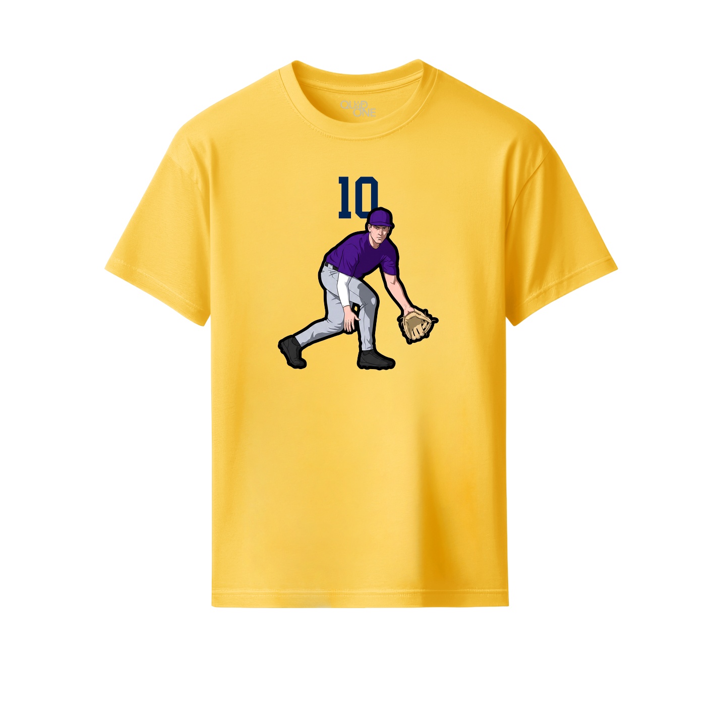 Youth Tee — Number Top in Yellow
