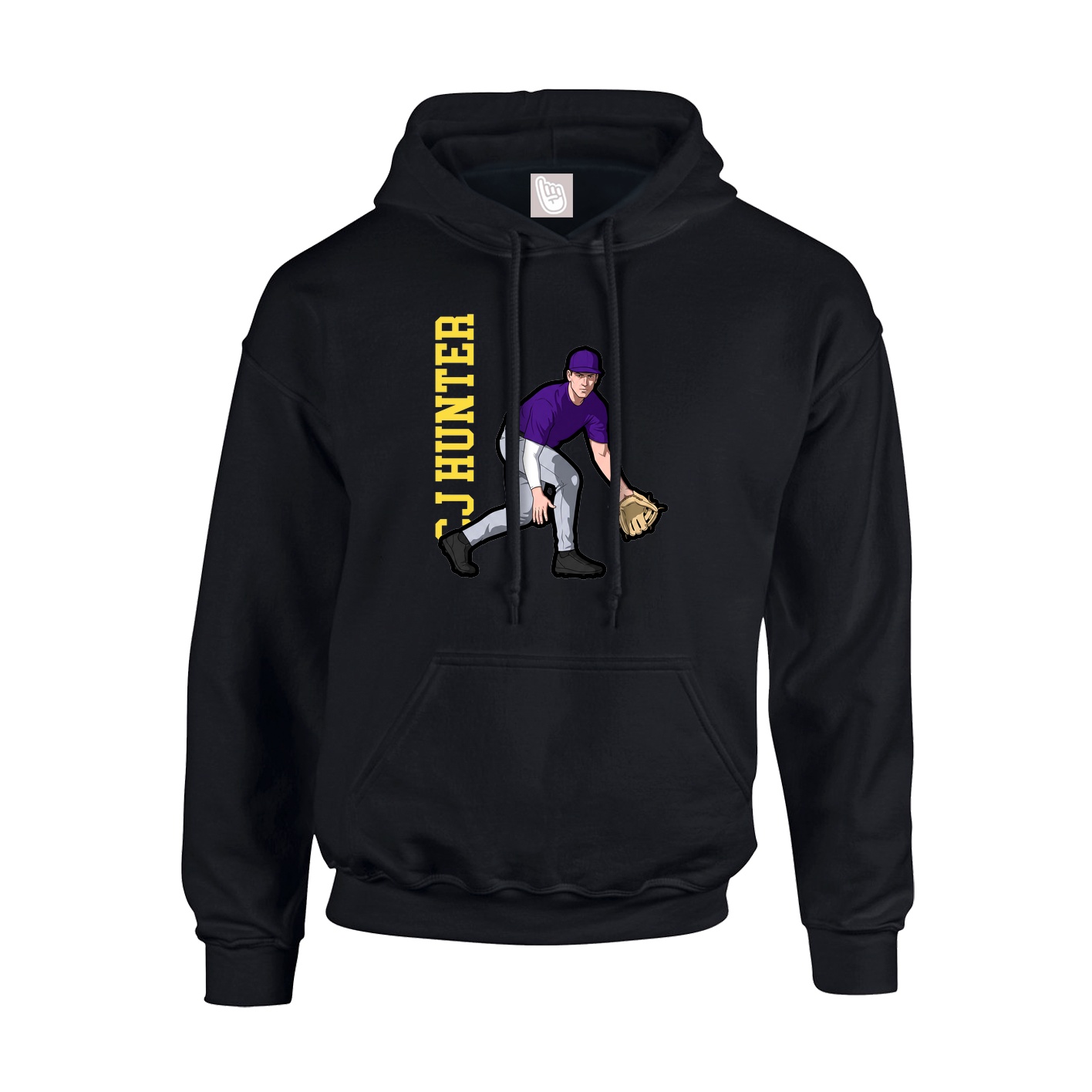 Hoodie — Name Vertical in Black