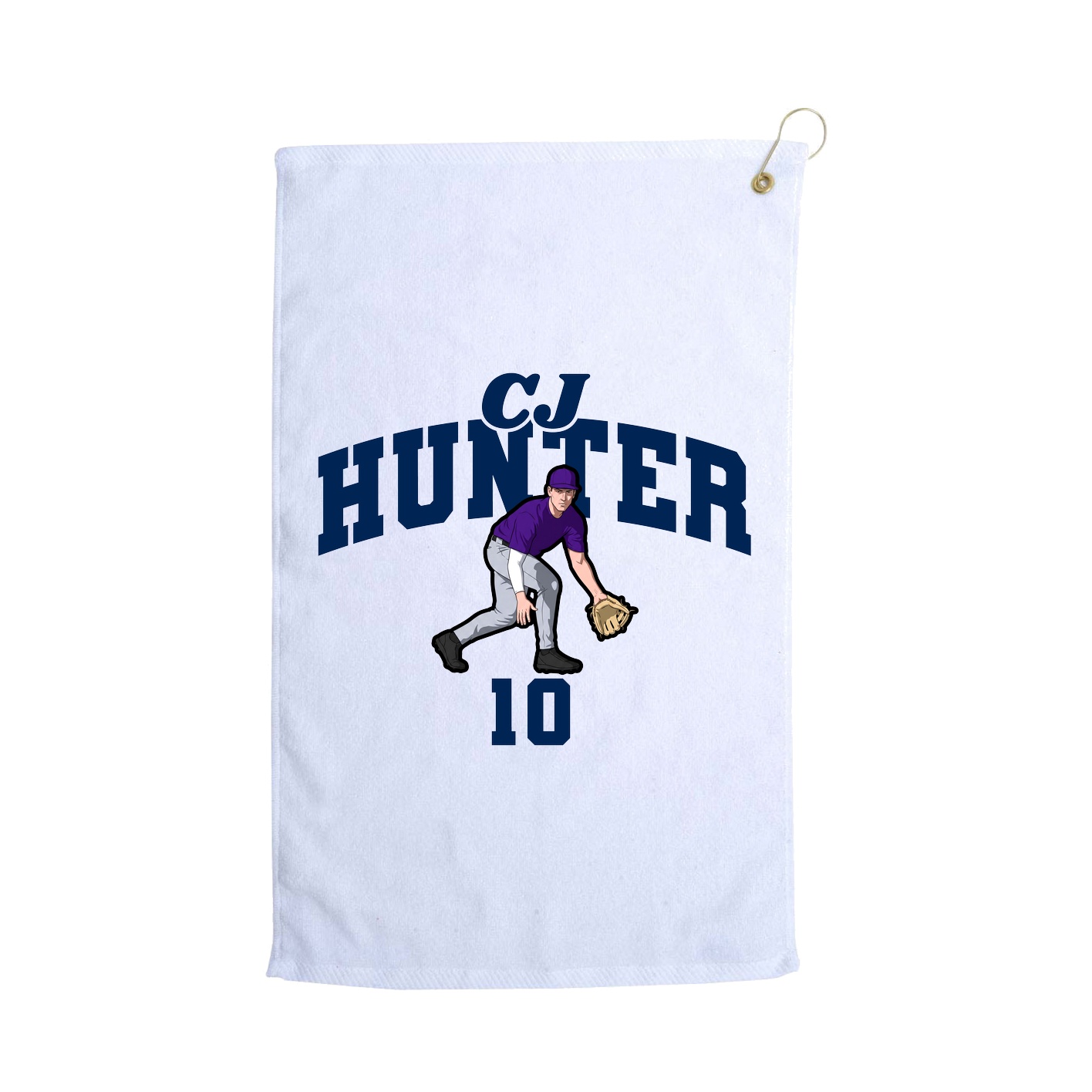 Golf Towel — Signature Arch in White