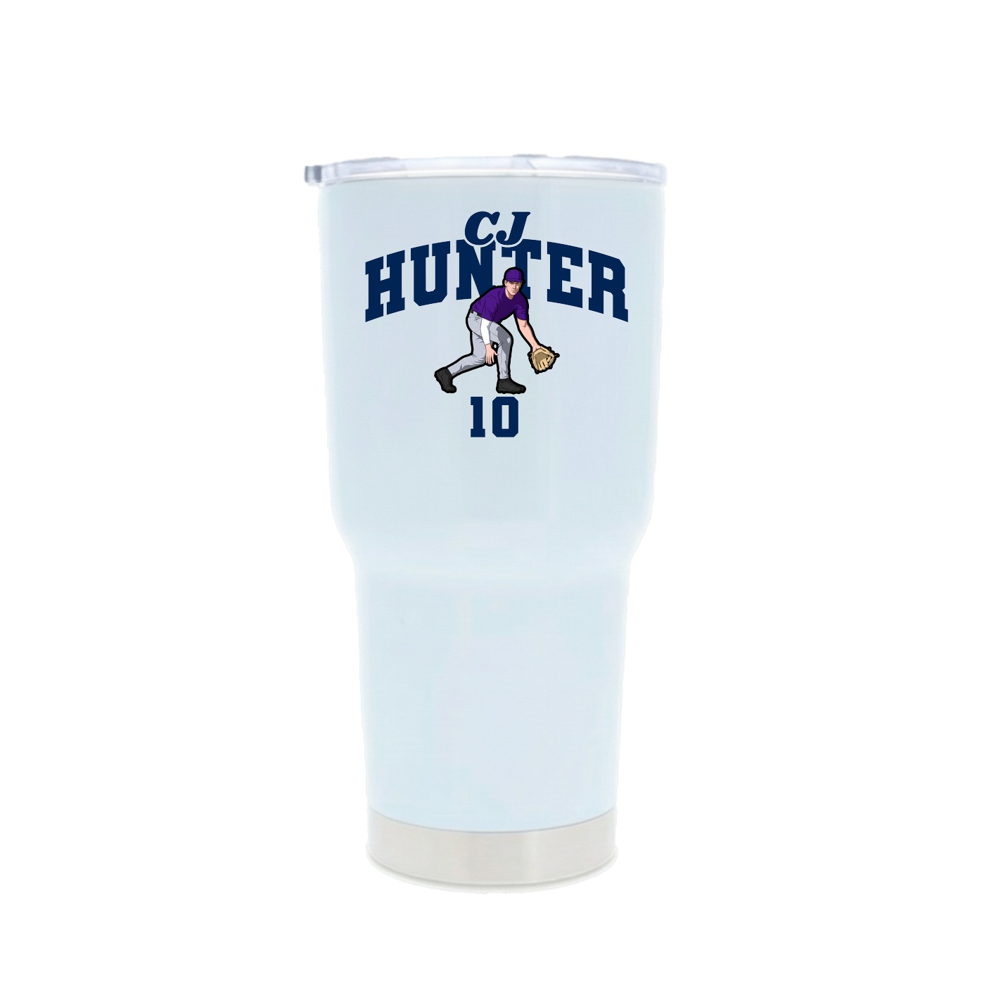 30oz Stainless Steel Tumbler — Signature Arch in White