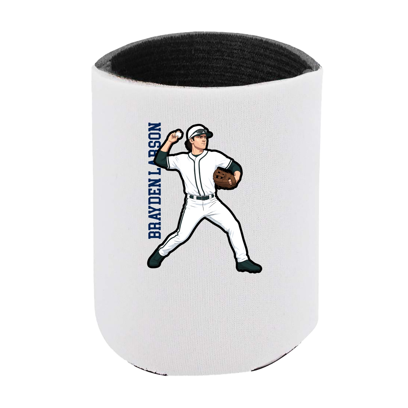 Can Holder — Name Vertical in White