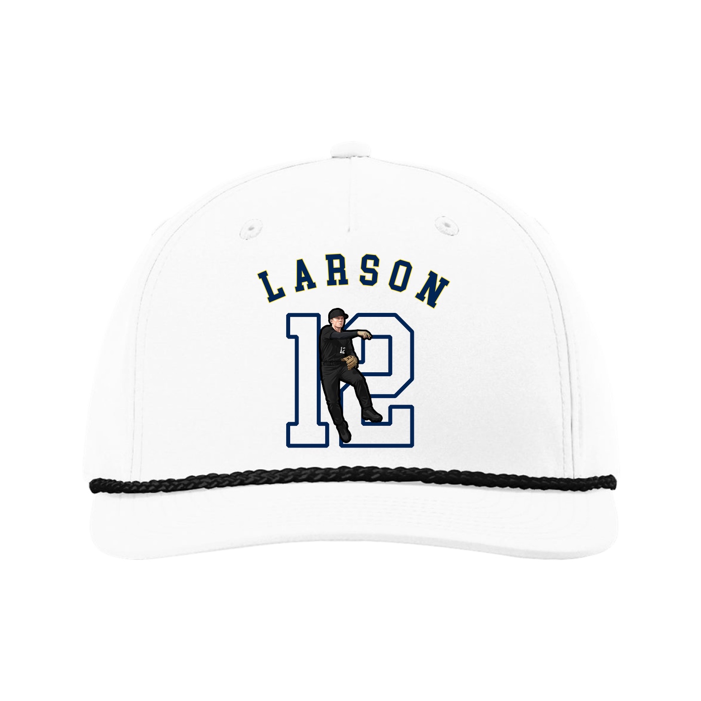 Five-Panel Classic Rope Cap — Shirsey Arch in White