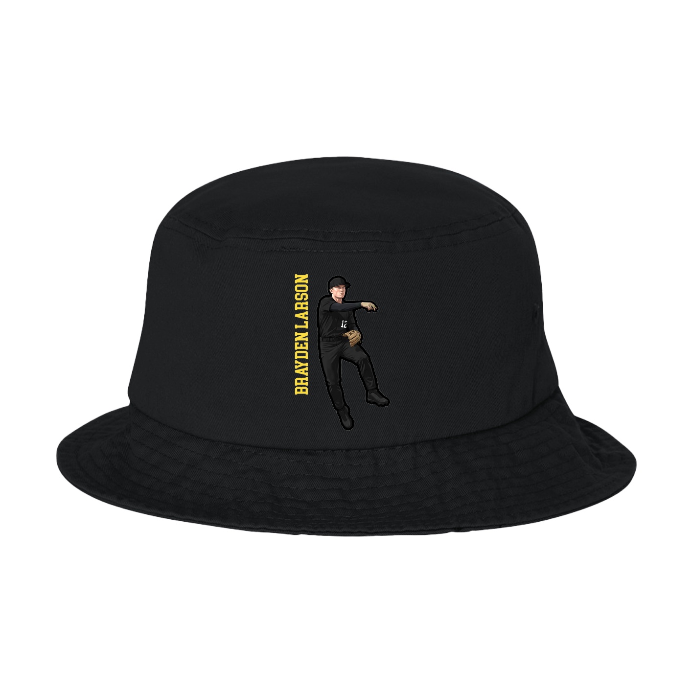 Bucket Cap — Name Vertical in Black
