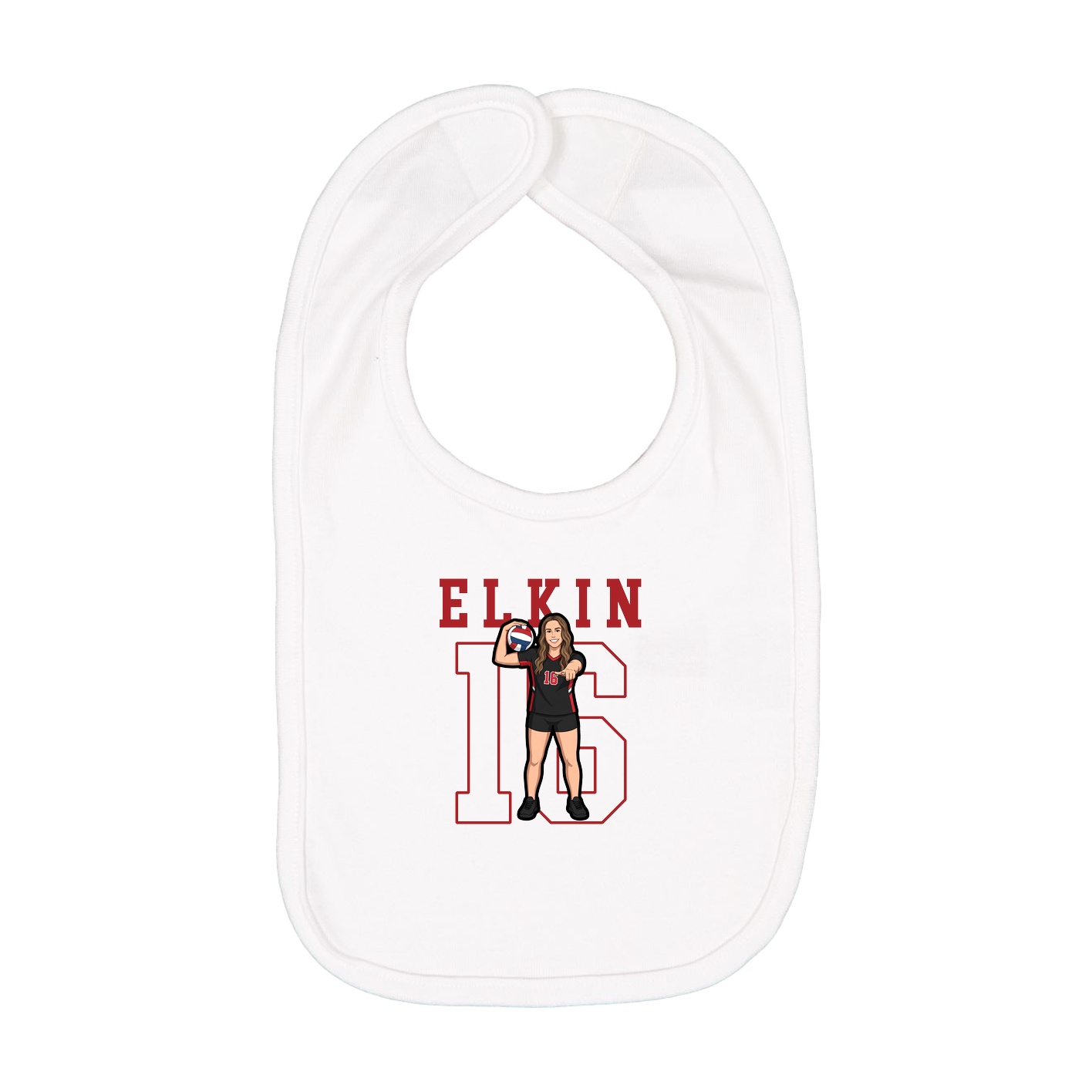 Infant Bib — Shirsey in White