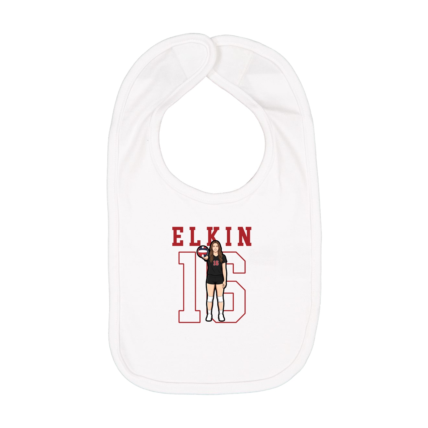 Infant Bib — Shirsey in White