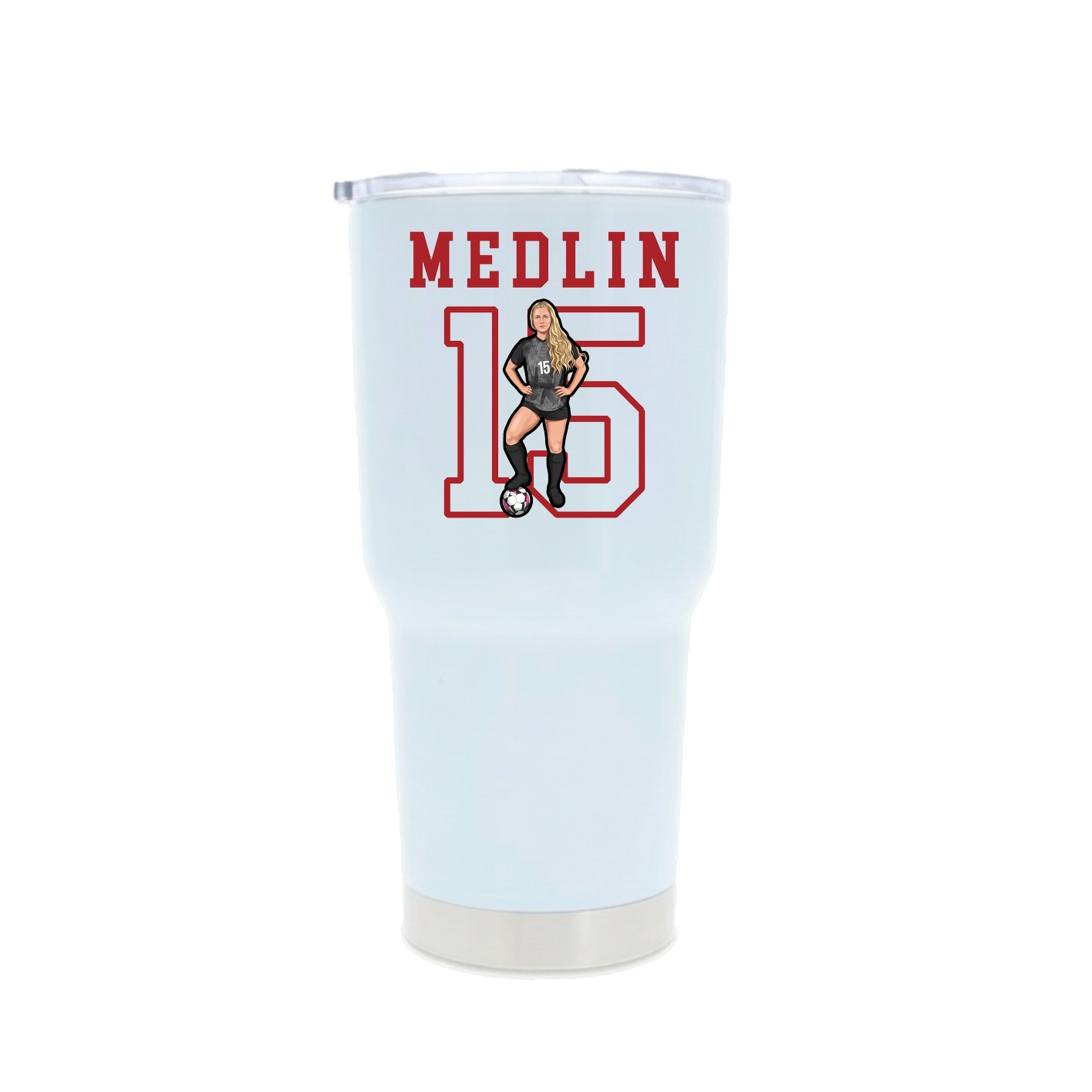 30oz Stainless Steel Tumbler — Shirsey in White
