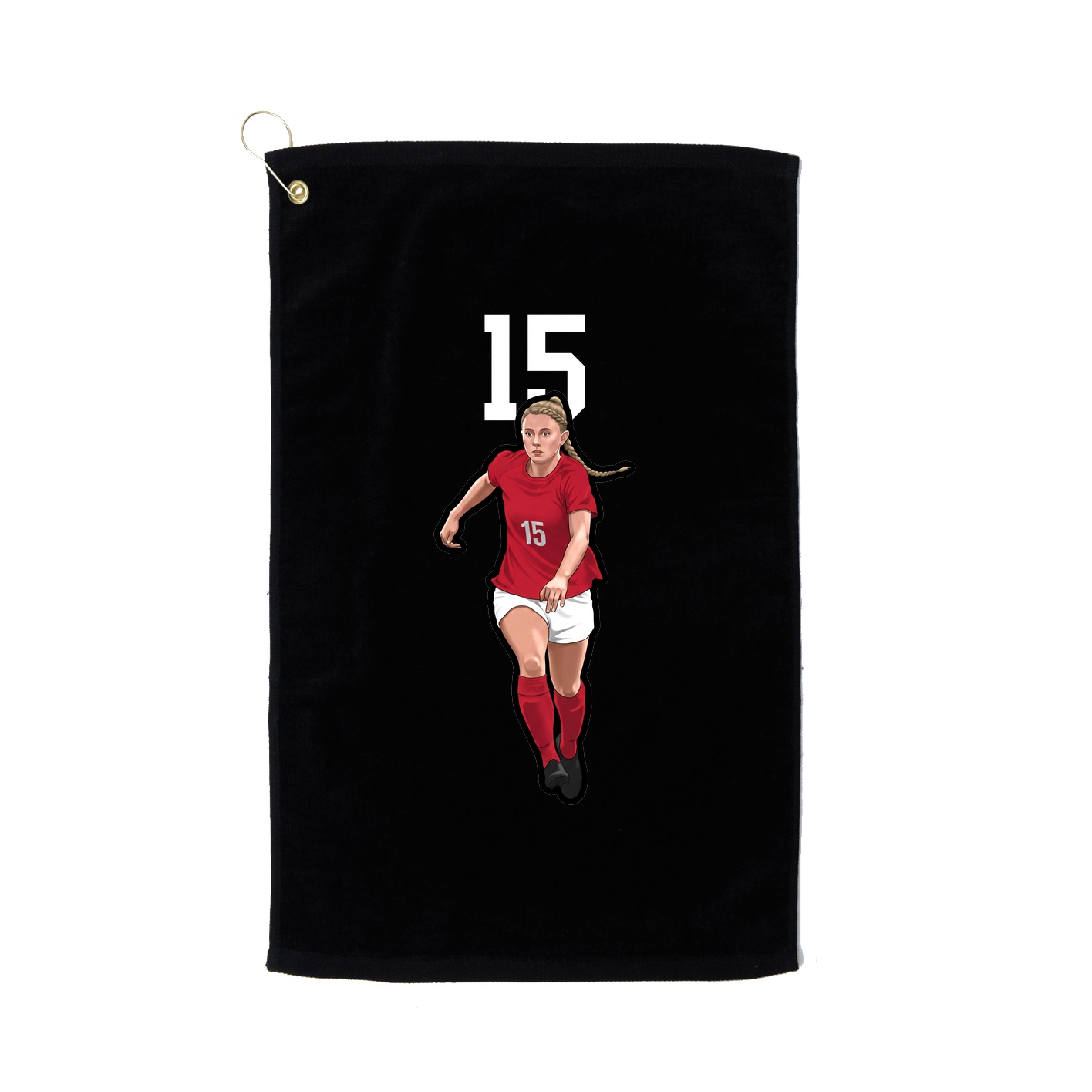 Golf Towel — Number Top in Black