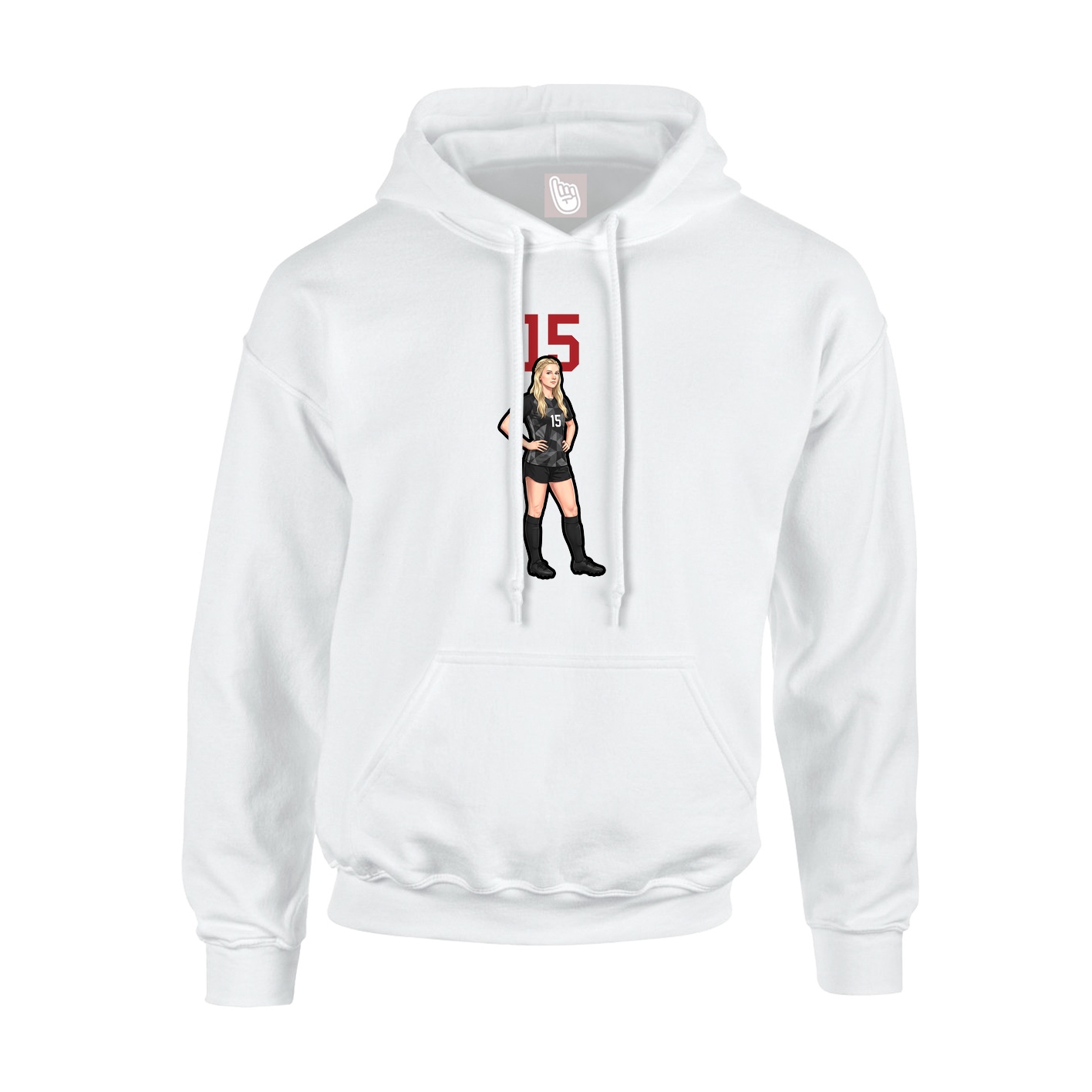 Hoodie — Number Top in White