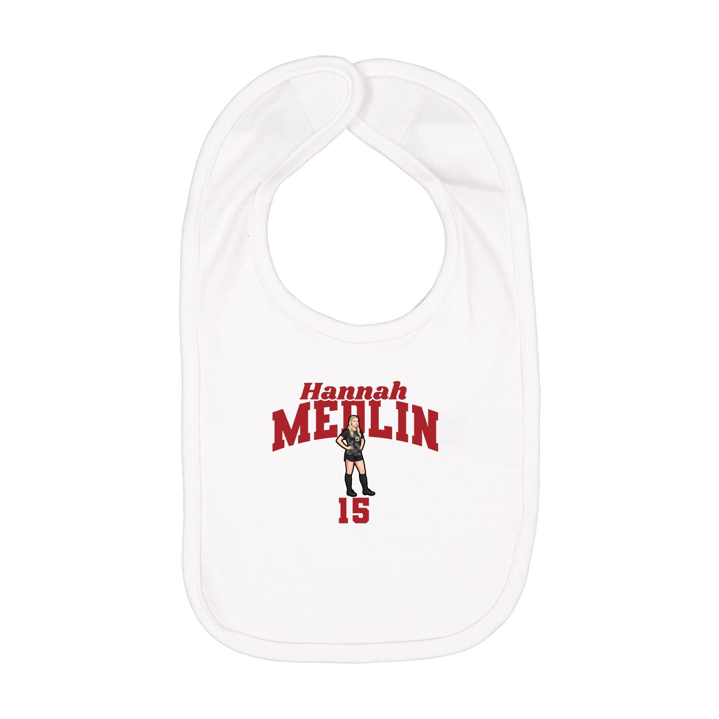 Infant Bib — Signature Arch in White