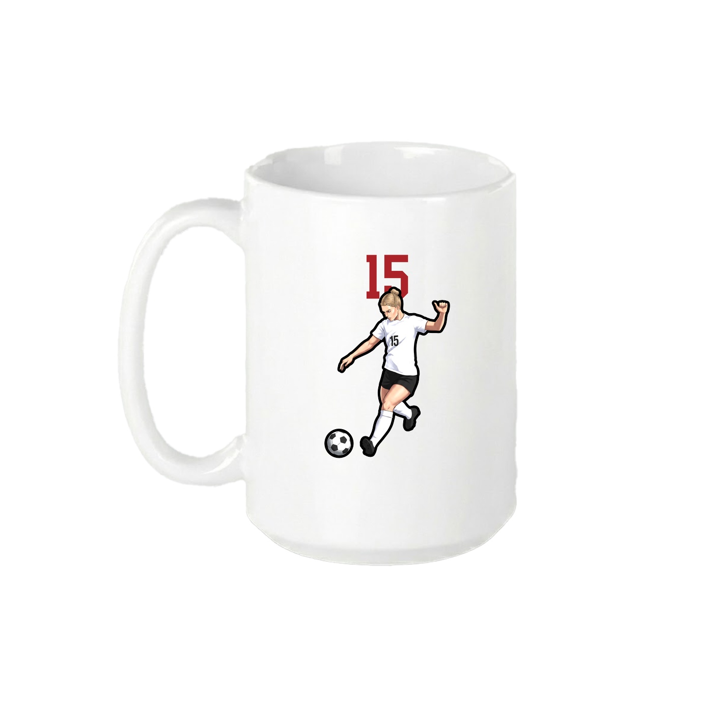 15oz Coffee Mug — Number Top in White