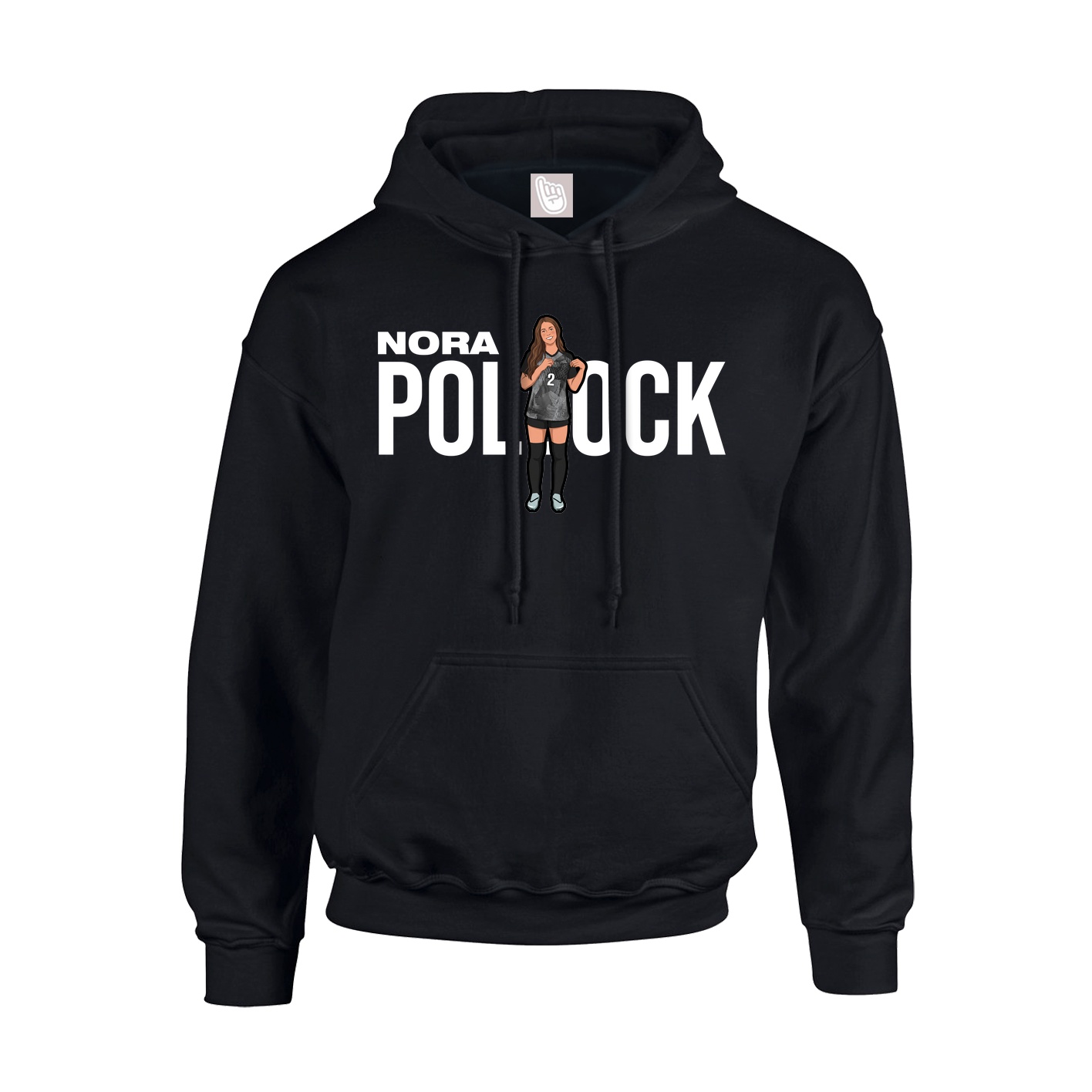 Youth Hoodie — Player Name in Black