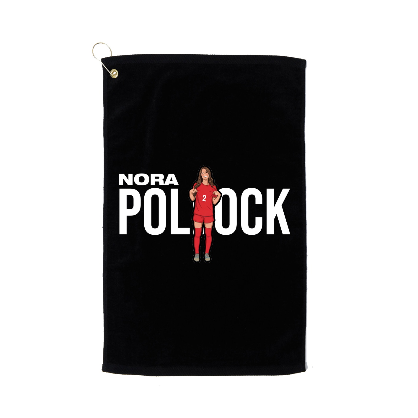 Golf Towel — Player Name in Black
