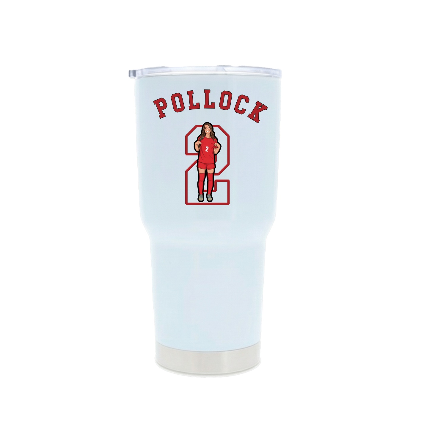30oz Stainless Steel Tumbler — Shirsey Arch in White
