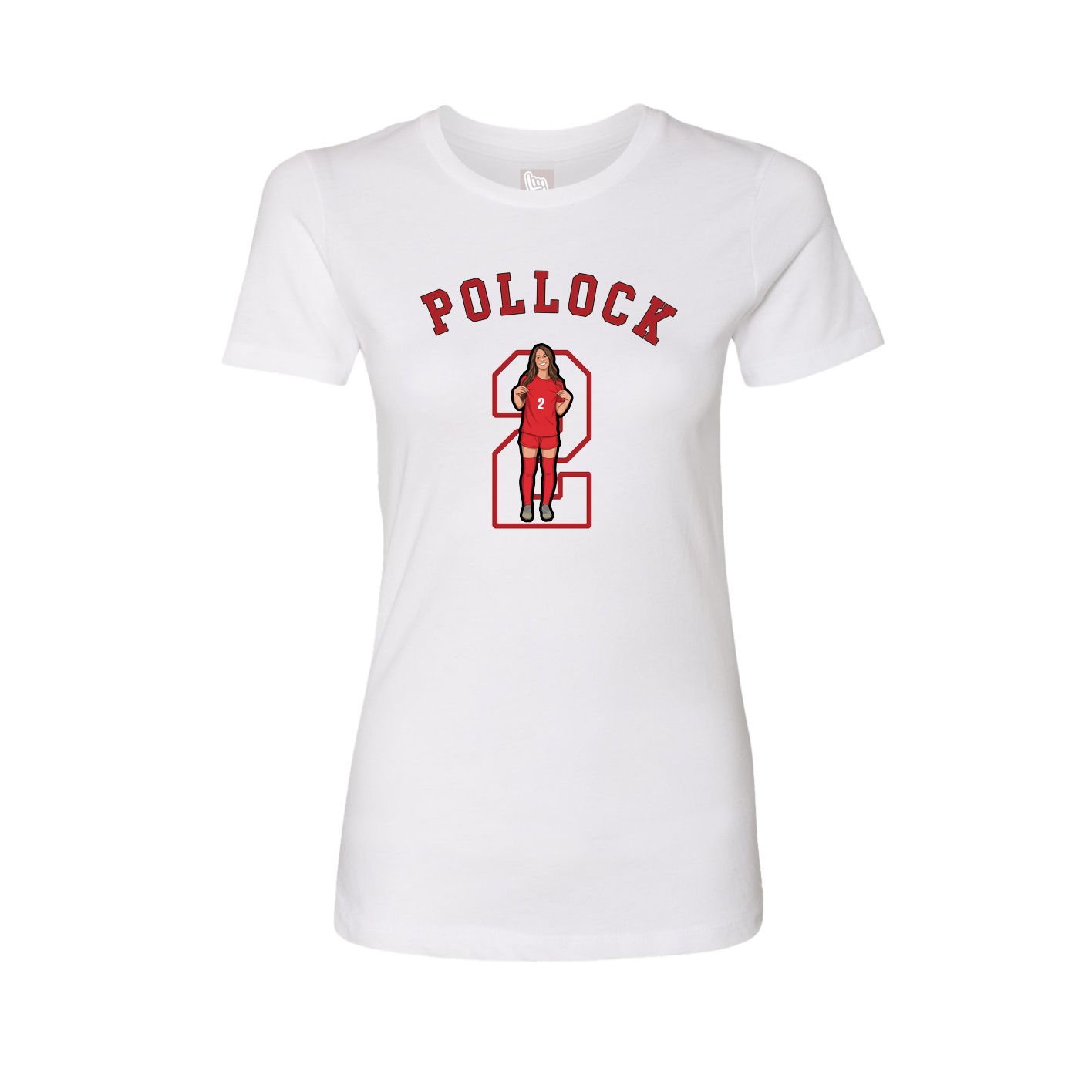 Fitted Women's Tee — Shirsey Arch in White